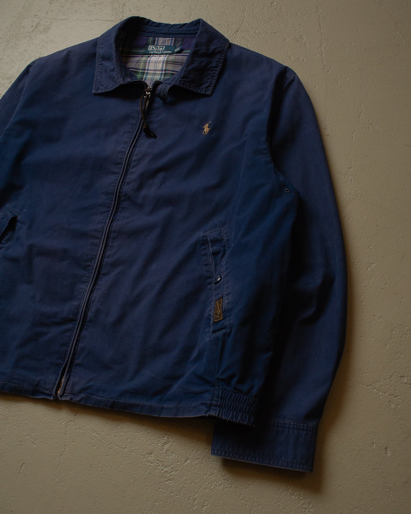 90s Sunfaded Polo Ralph Harrington Jacket navyblue - XXL