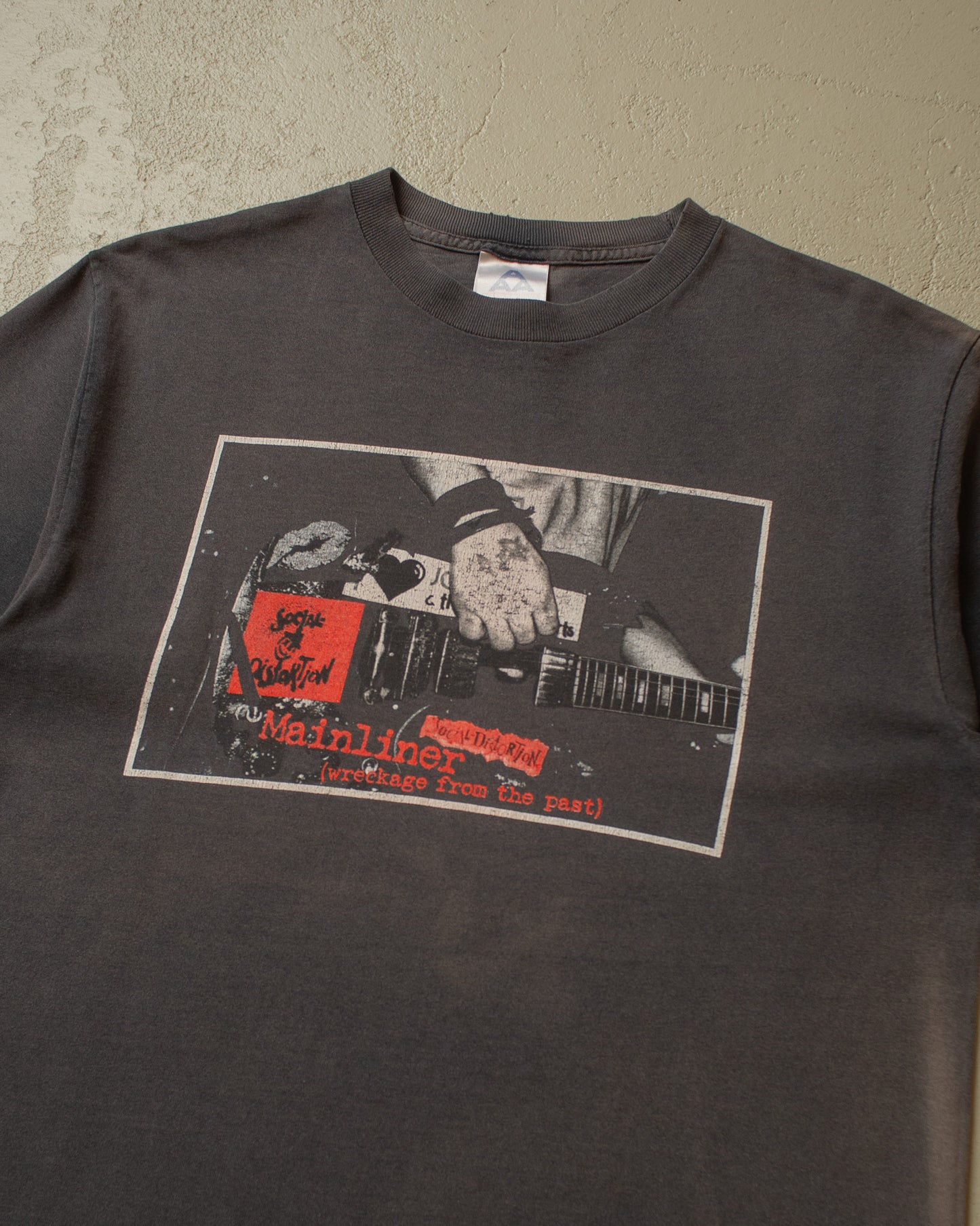 late 90s/00s Sunfaded Social Distortion T-shirt black - M