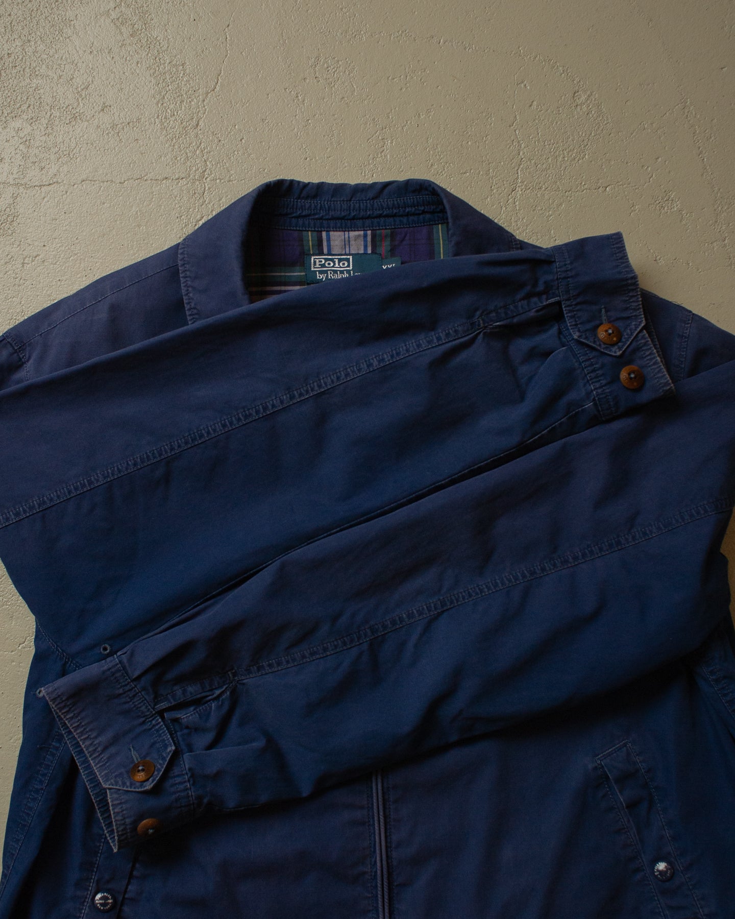 90s Sunfaded Polo Ralph Harrington Jacket navyblue - XXL