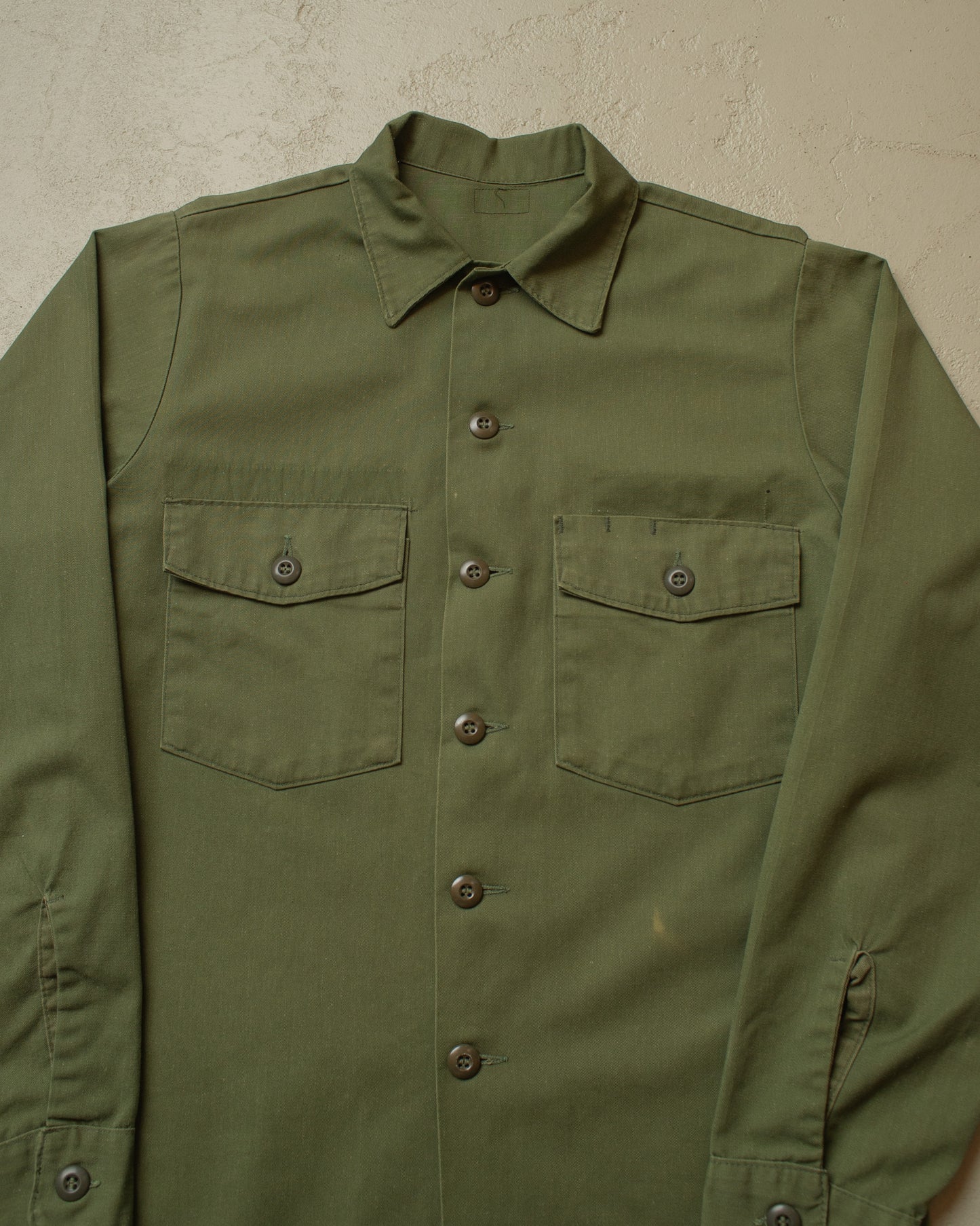 1970s/80s US Army OG-107 Shirt green - L/XL