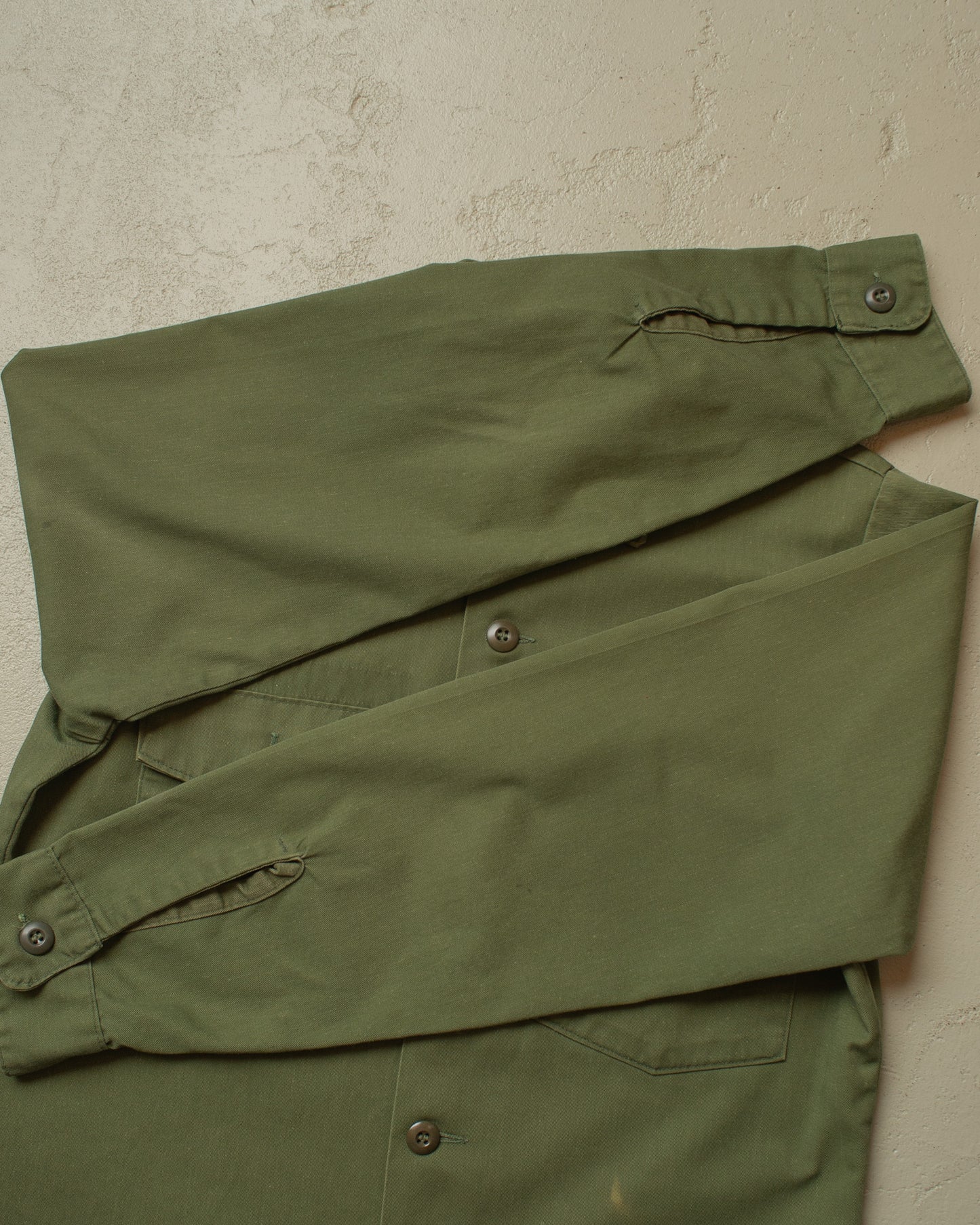 1970s/80s US Army OG-107 Shirt green - L/XL