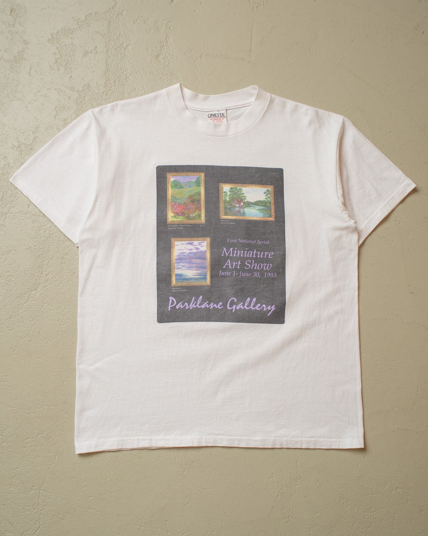 1993 Miniature Art Show T-shirt white - L