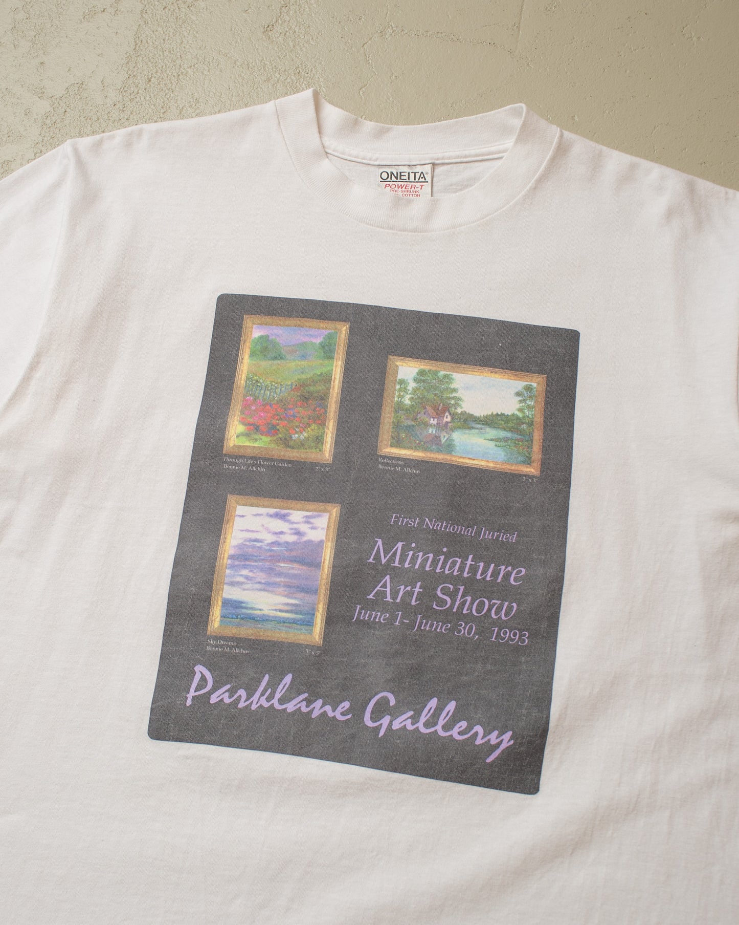 1993 Miniature Art Show T-shirt white - L