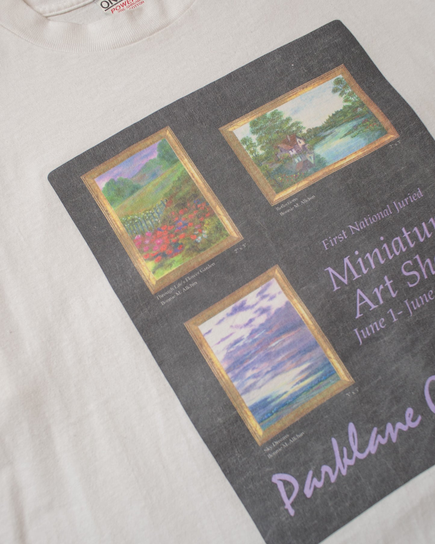 1993 Miniature Art Show T-shirt white - L