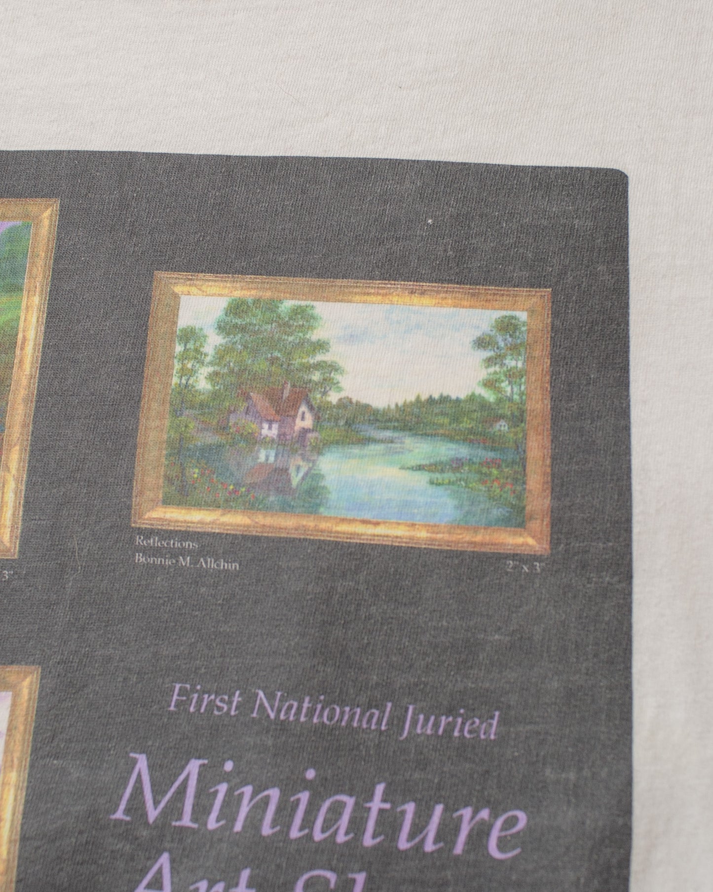 1993 Miniature Art Show T-shirt white - L
