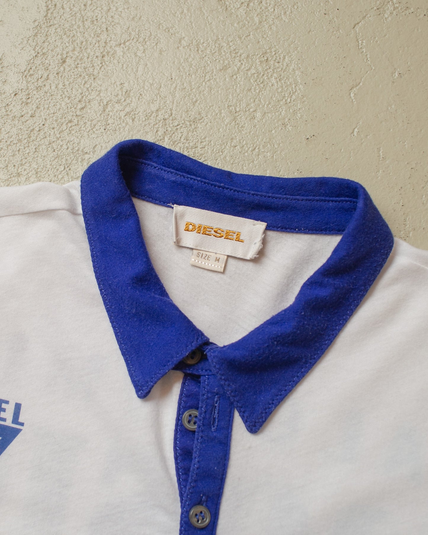 2000s Diesel Alchemic Erosion Polo white - M