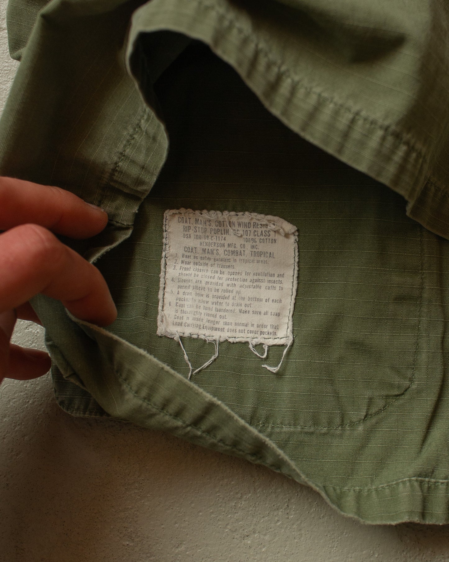 1969 US Army OG-107 Jungle Jacket green - S