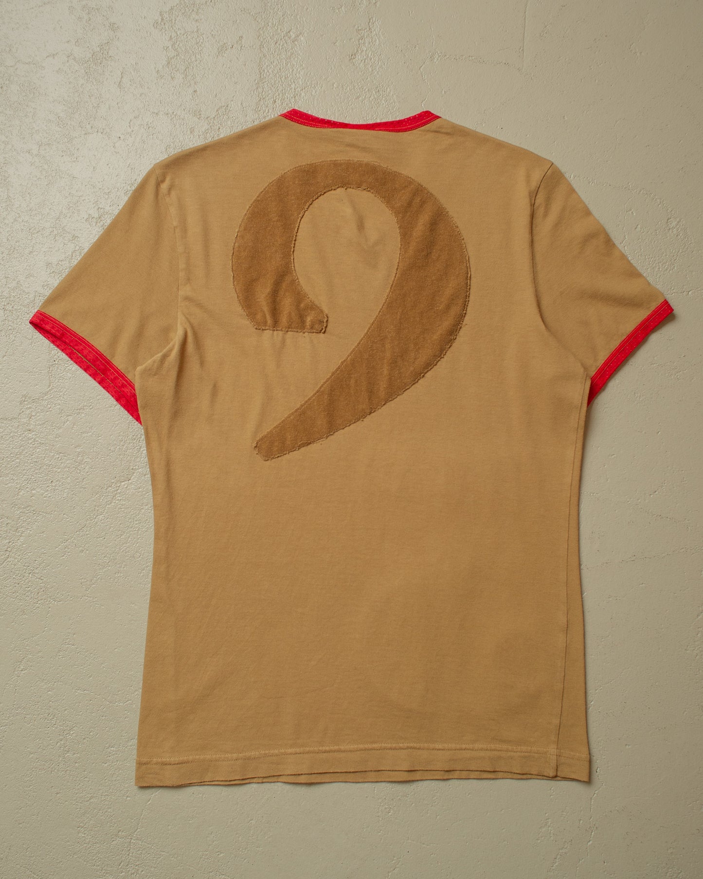 2000s D&G "My Body..but I Share" Ringer T-shirt brown - M/L