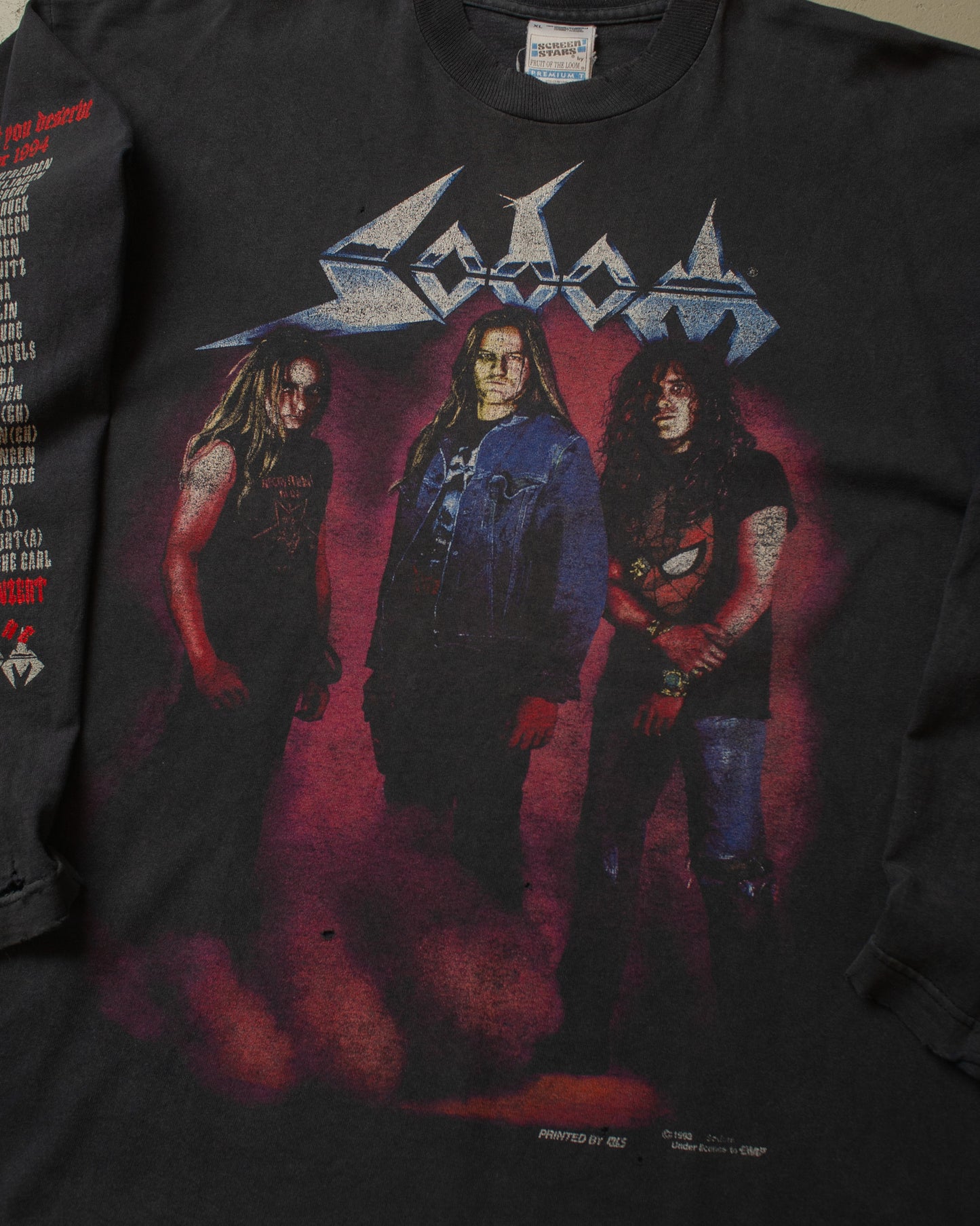1994 distressed Sodom "Aber bitte mit Sahne" Tour Longsleeve black - XL