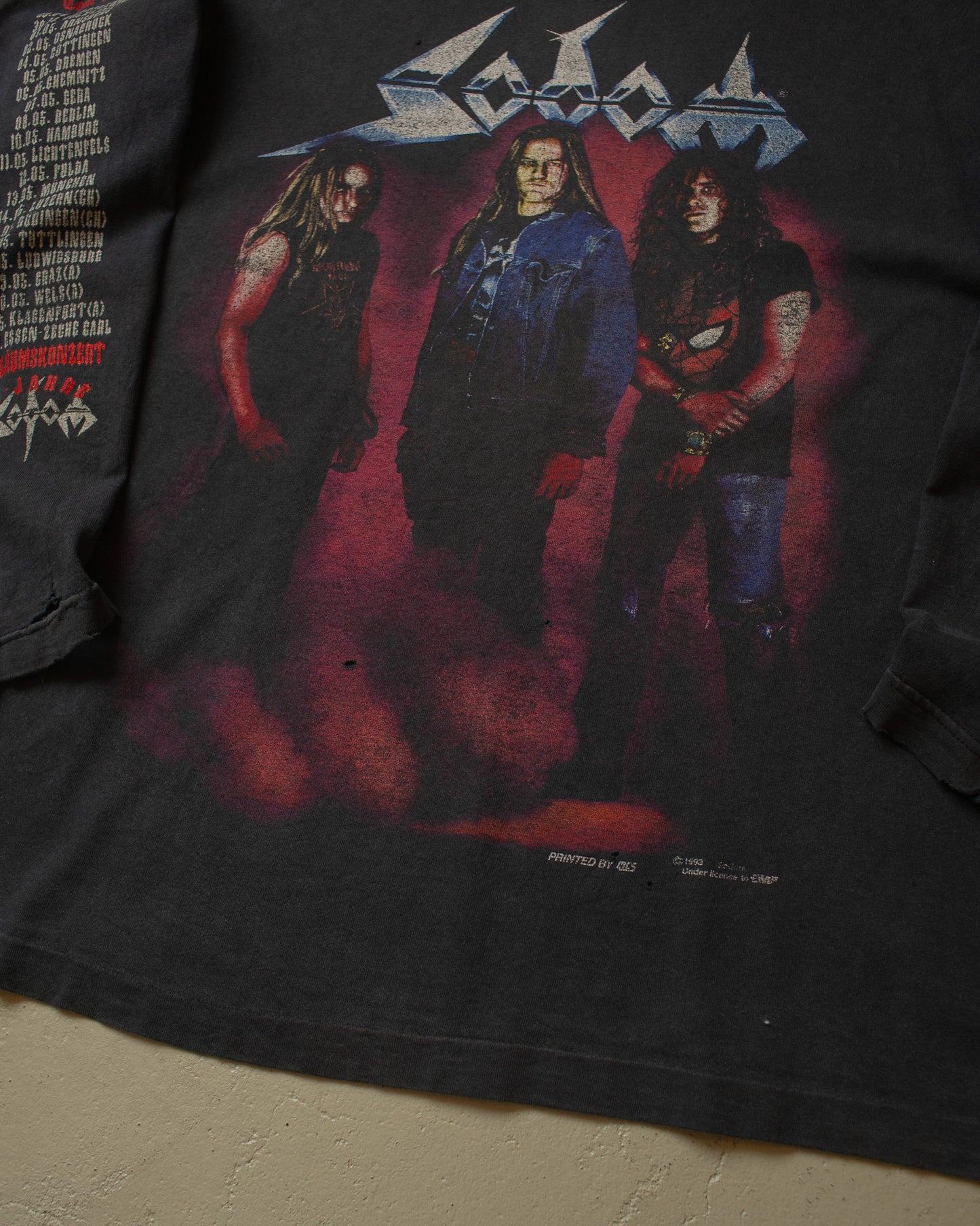 1994 distressed Sodom "Aber bitte mit Sahne" Tour Longsleeve black - XL