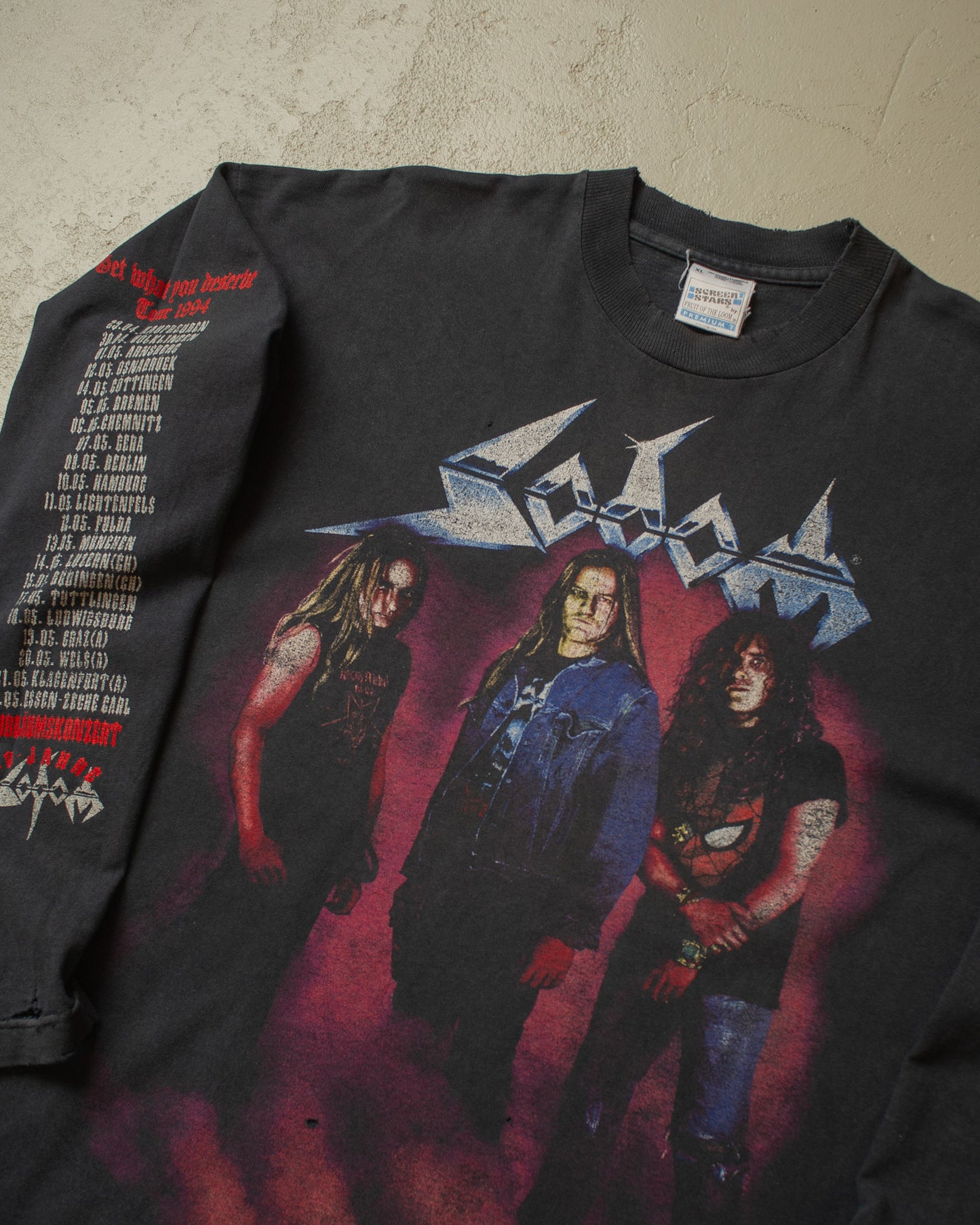1994 distressed Sodom "Aber bitte mit Sahne" Tour Longsleeve black - XL