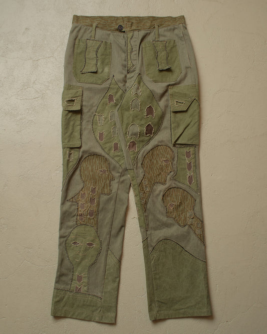 1970s/80s Reworked East German Army Pants khaki - W34 L32,5