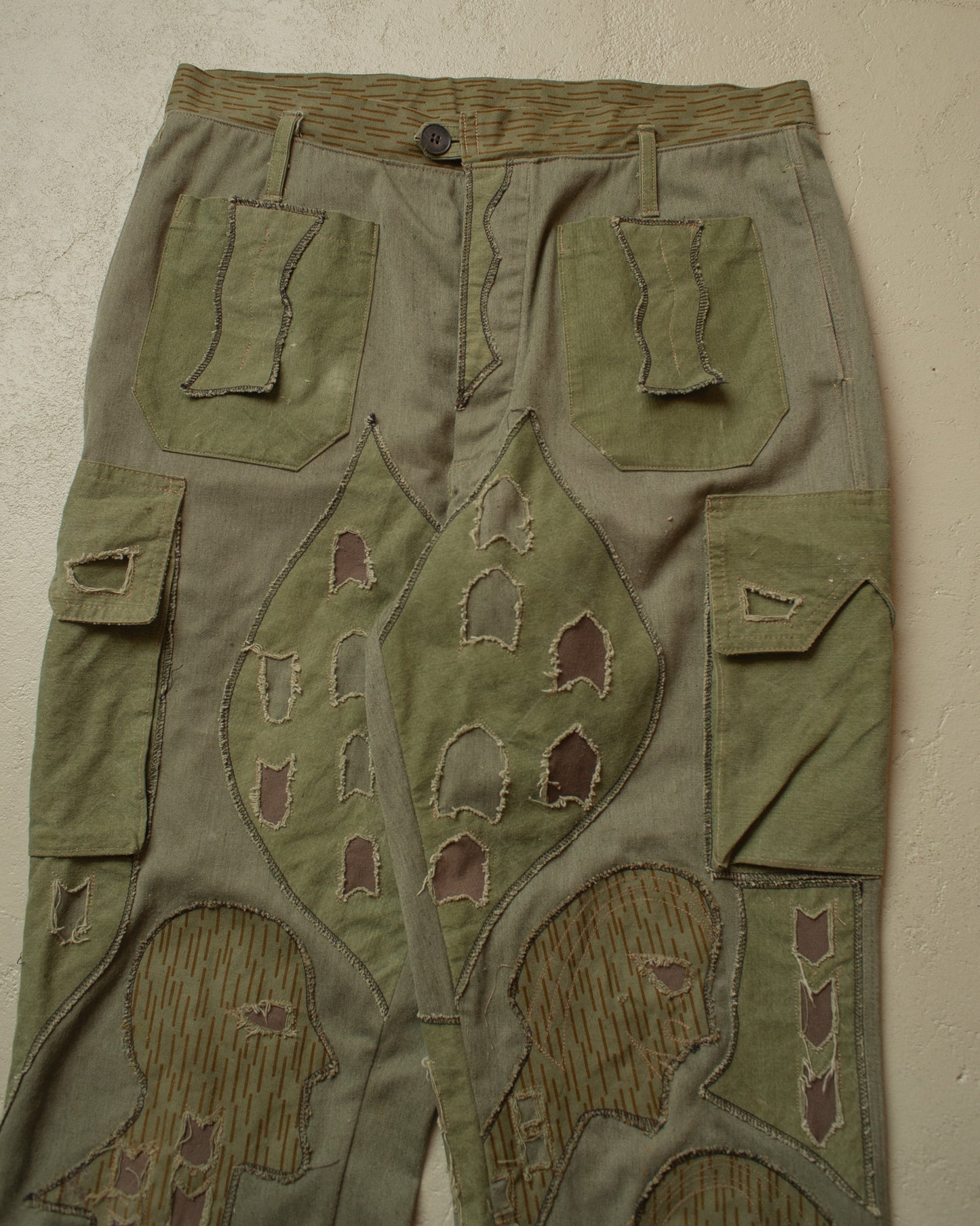 1970s/80s Reworked East German Army Pants khaki - W34 L32,5