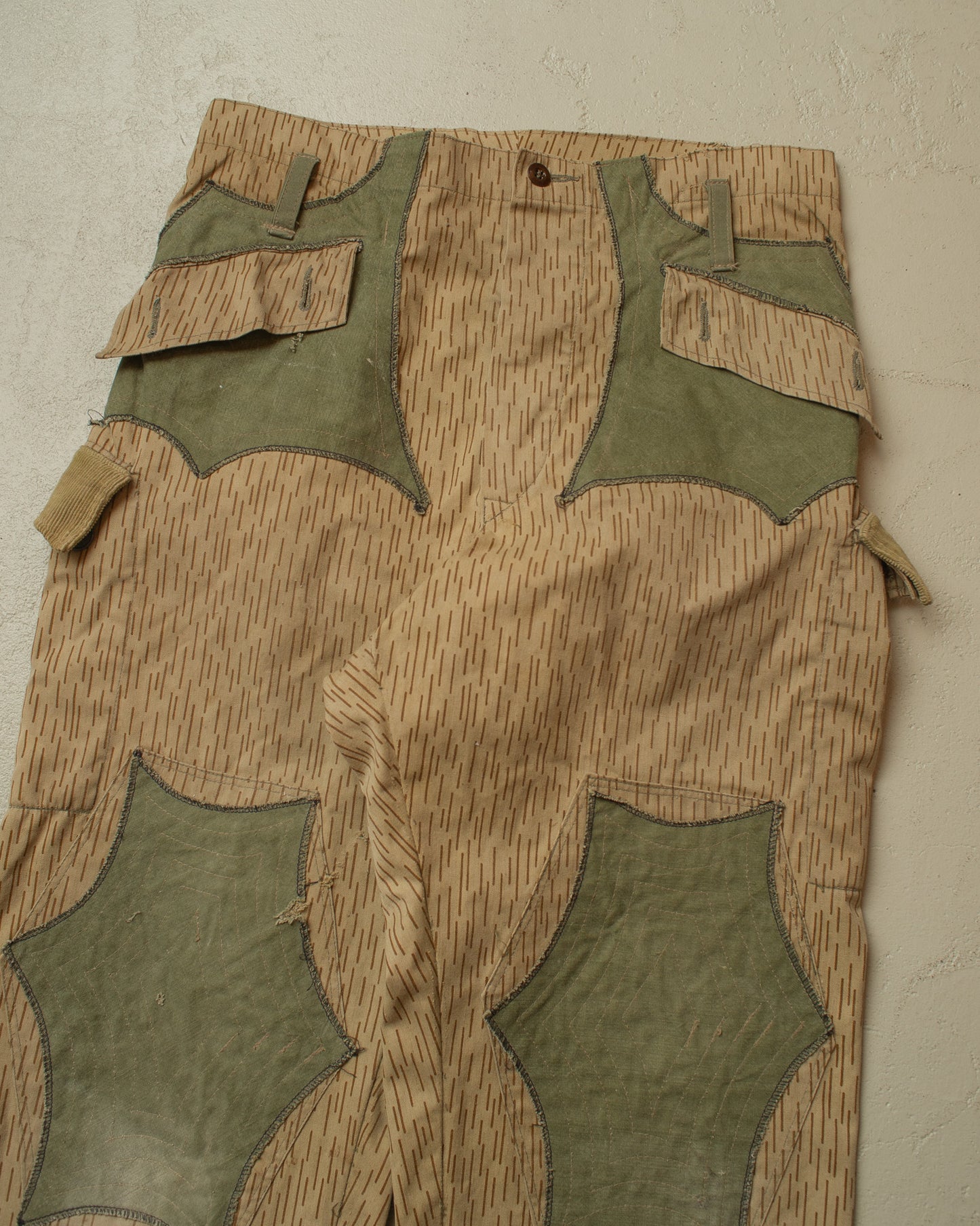 1970s/80s Reworked East German Army Pants beige - W35 L32