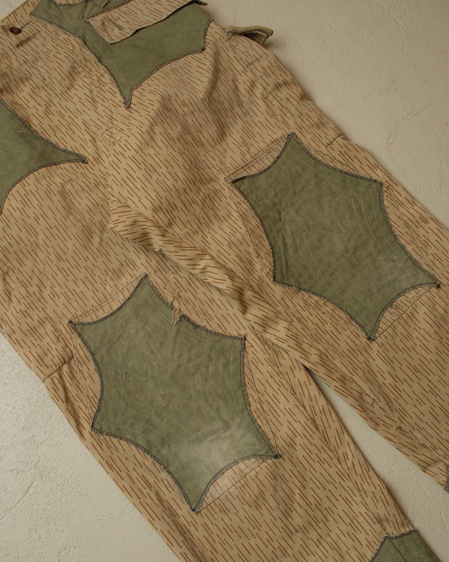 1970s/80s Reworked East German Army Pants beige - W35 L32