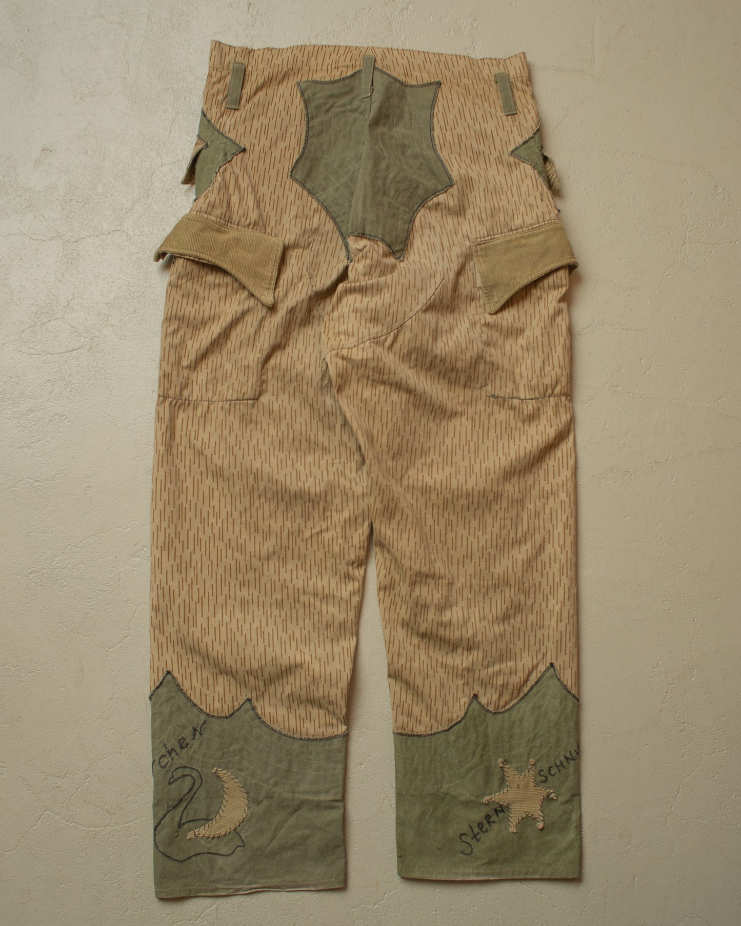 1970s/80s Reworked East German Army Pants beige - W35 L32