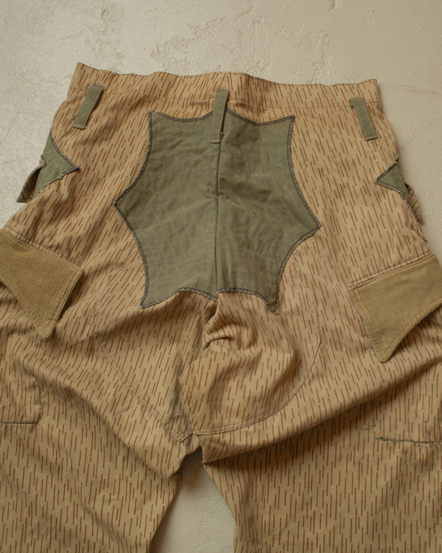 1970s/80s Reworked East German Army Pants beige - W35 L32