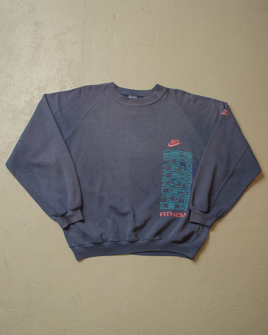 1990 Sunfaded Nike Sweatshirt blue - L