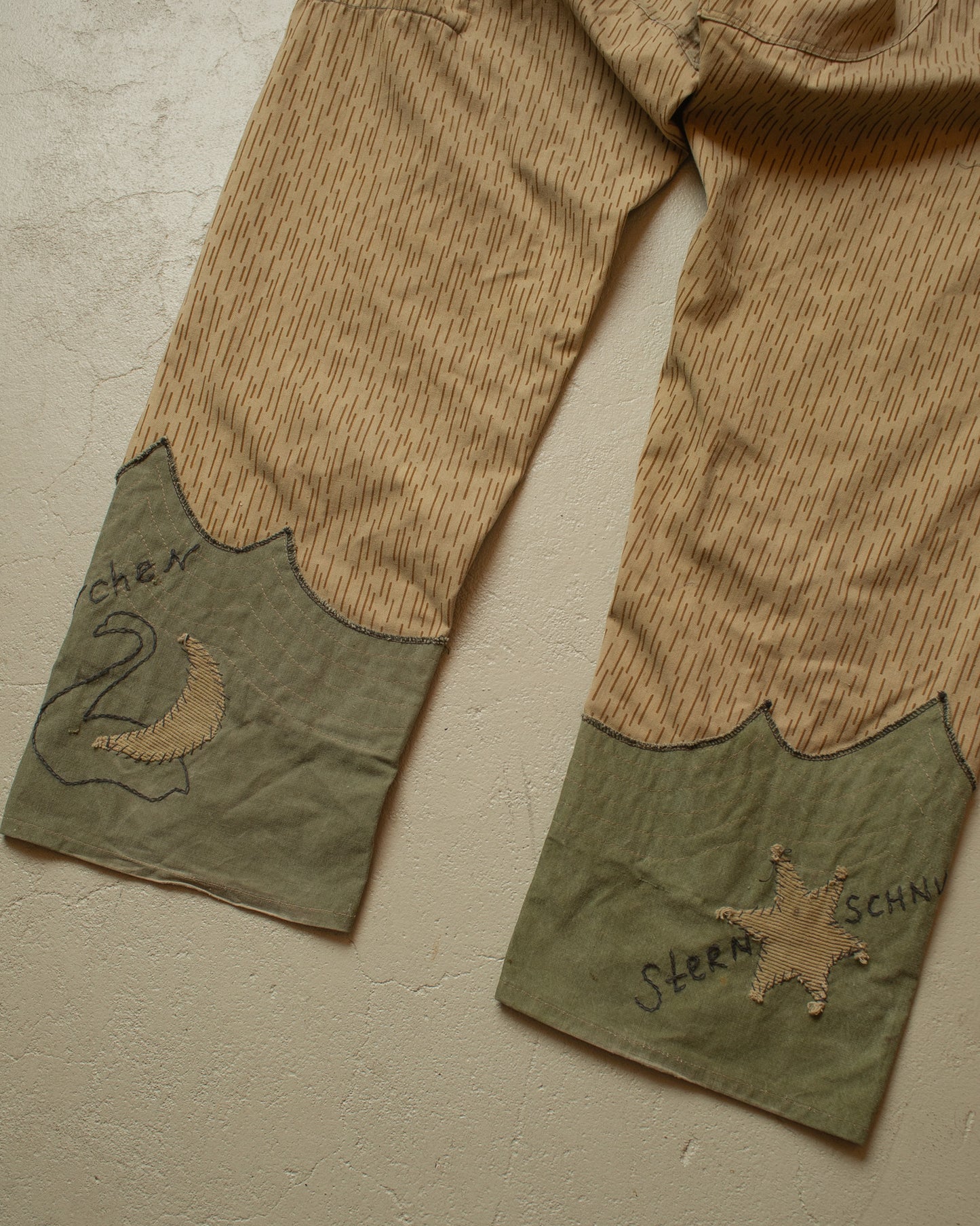 1970s/80s Reworked East German Army Pants beige - W35 L32