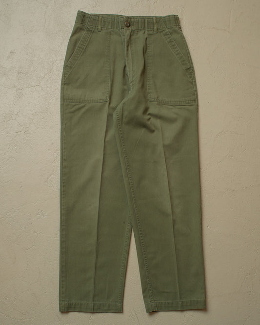 1977 US Army OG-107 Fatique Pants green - W30 L28