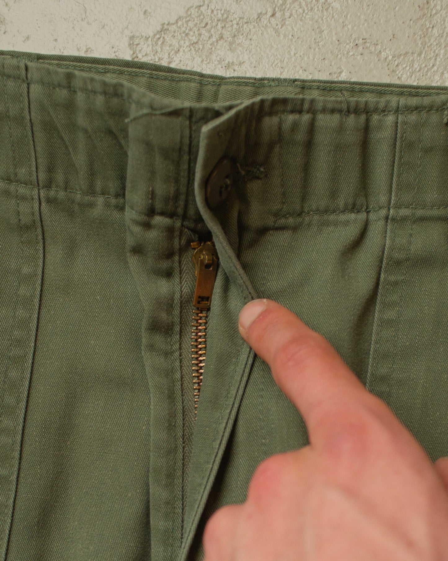 1977 US Army OG-107 Fatique Pants green - W30 L28
