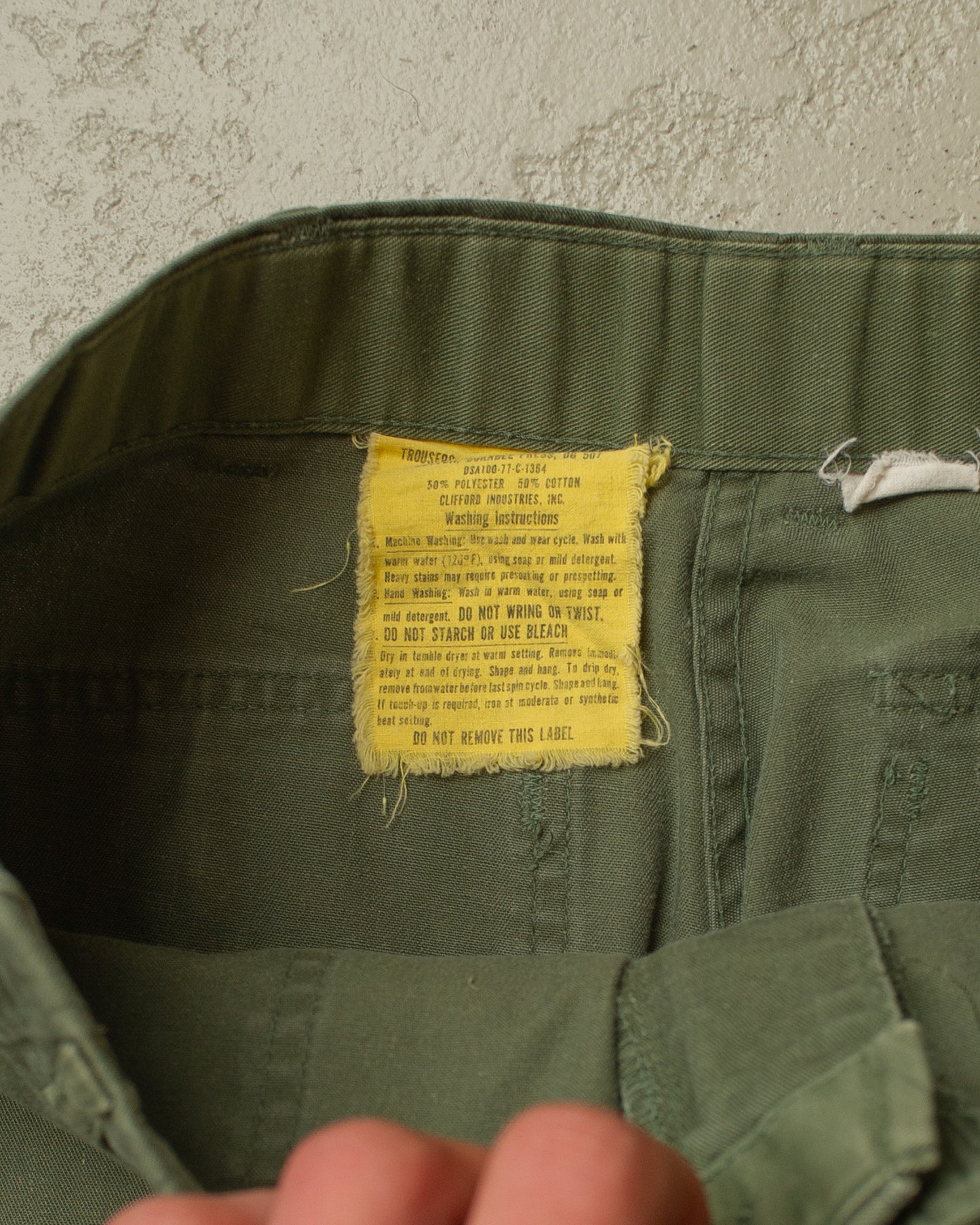 1977 US Army OG-107 Fatique Pants green - W30 L28