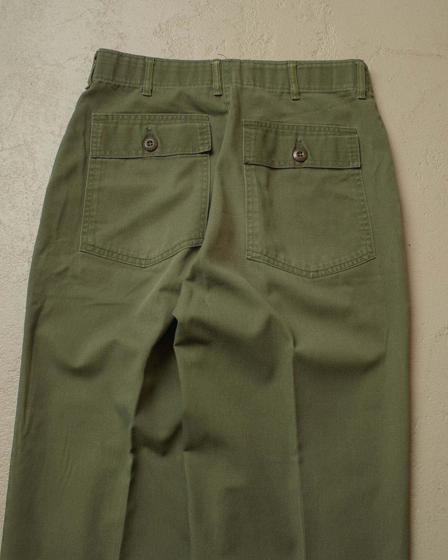 1977 US Army OG-107 Fatique Pants green - W30 L28