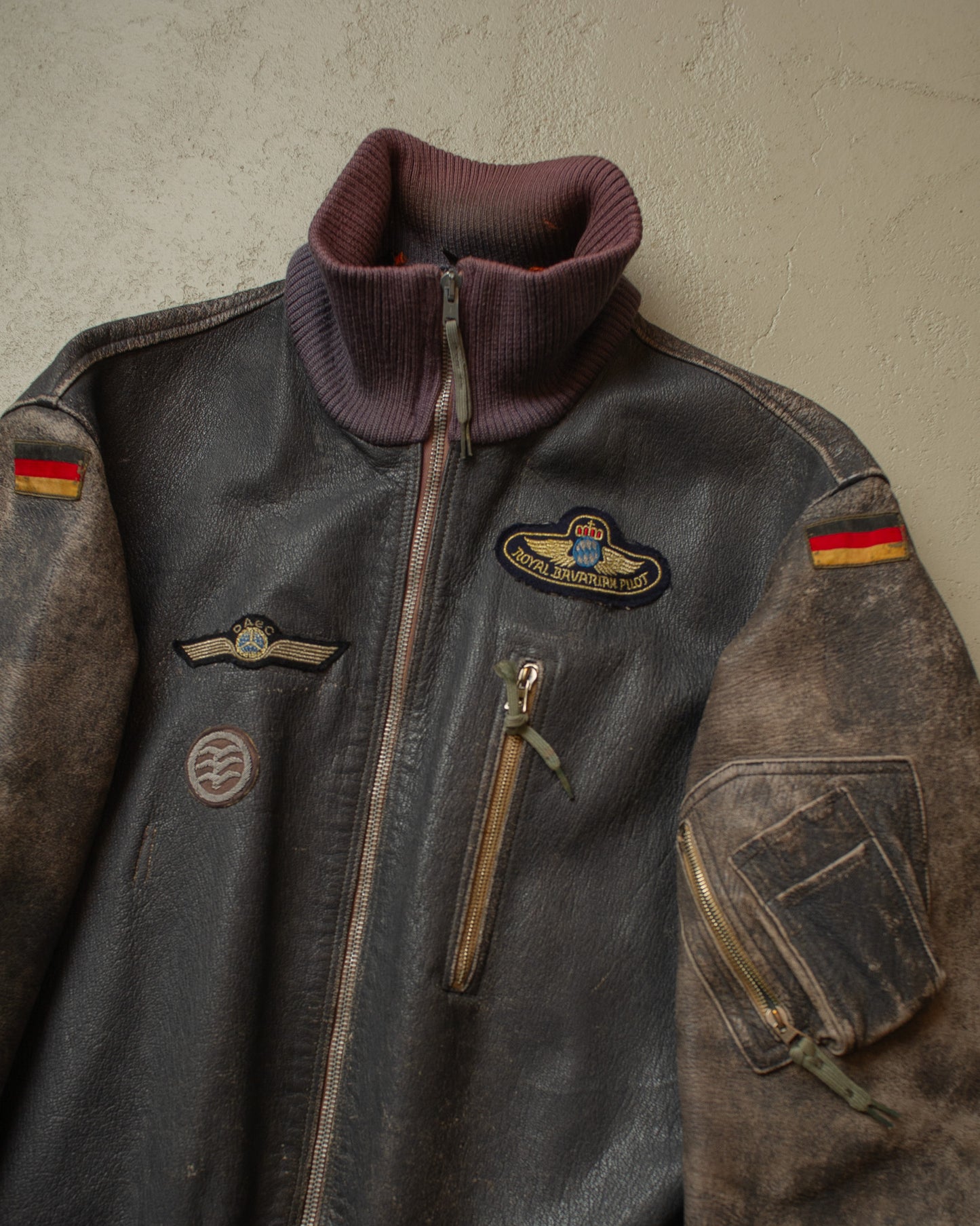 1967 Faded German Bundeswehr Flight Jacket grey/blue - M