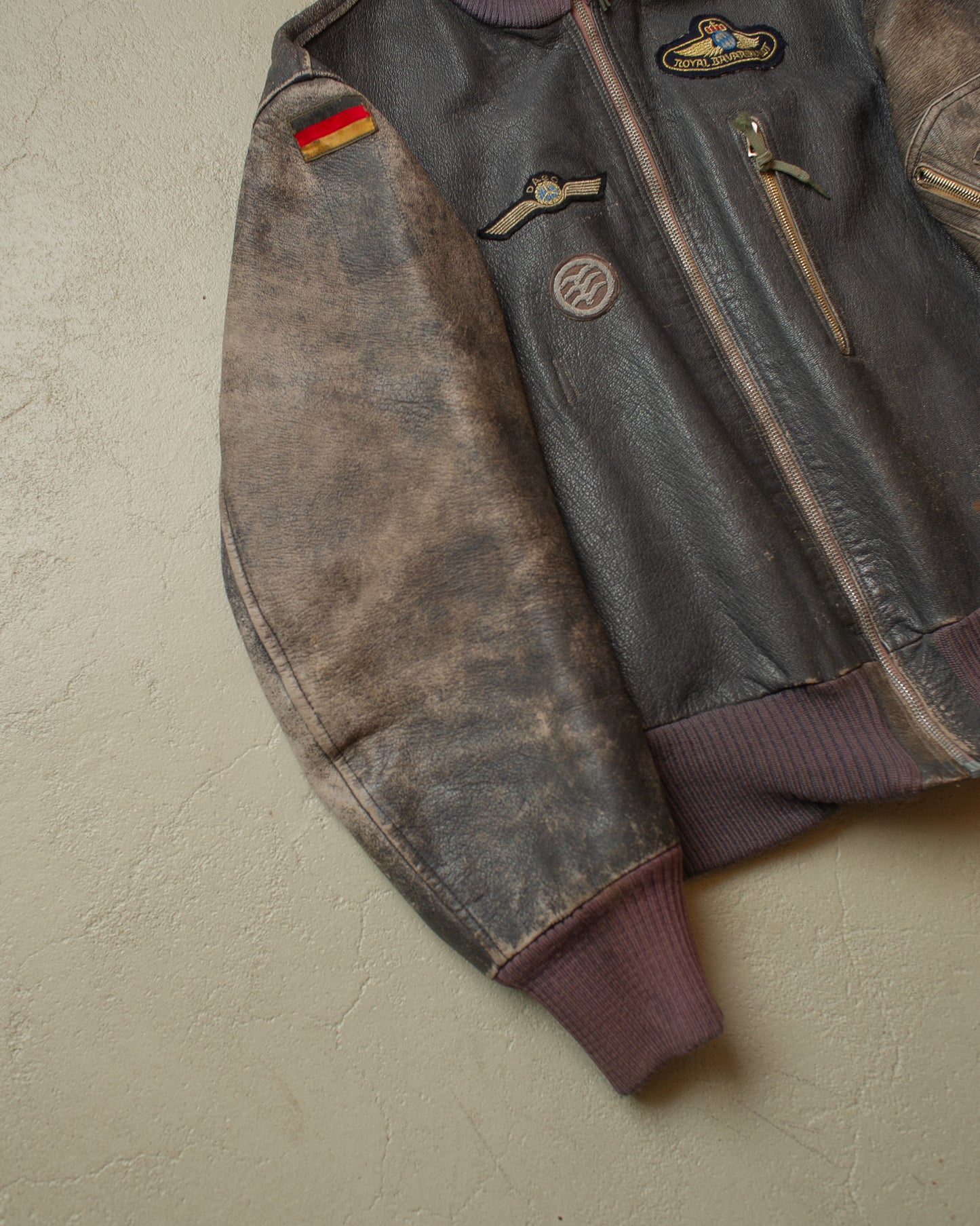 1967 Faded German Bundeswehr Flight Jacket grey/blue - M