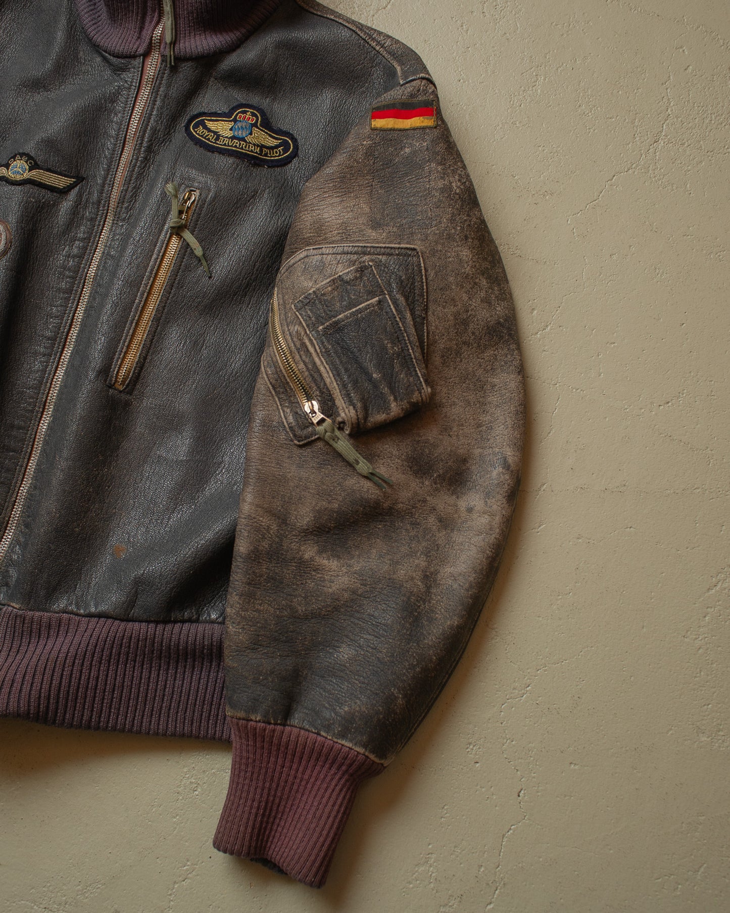 1967 Faded German Bundeswehr Flight Jacket grey/blue - M