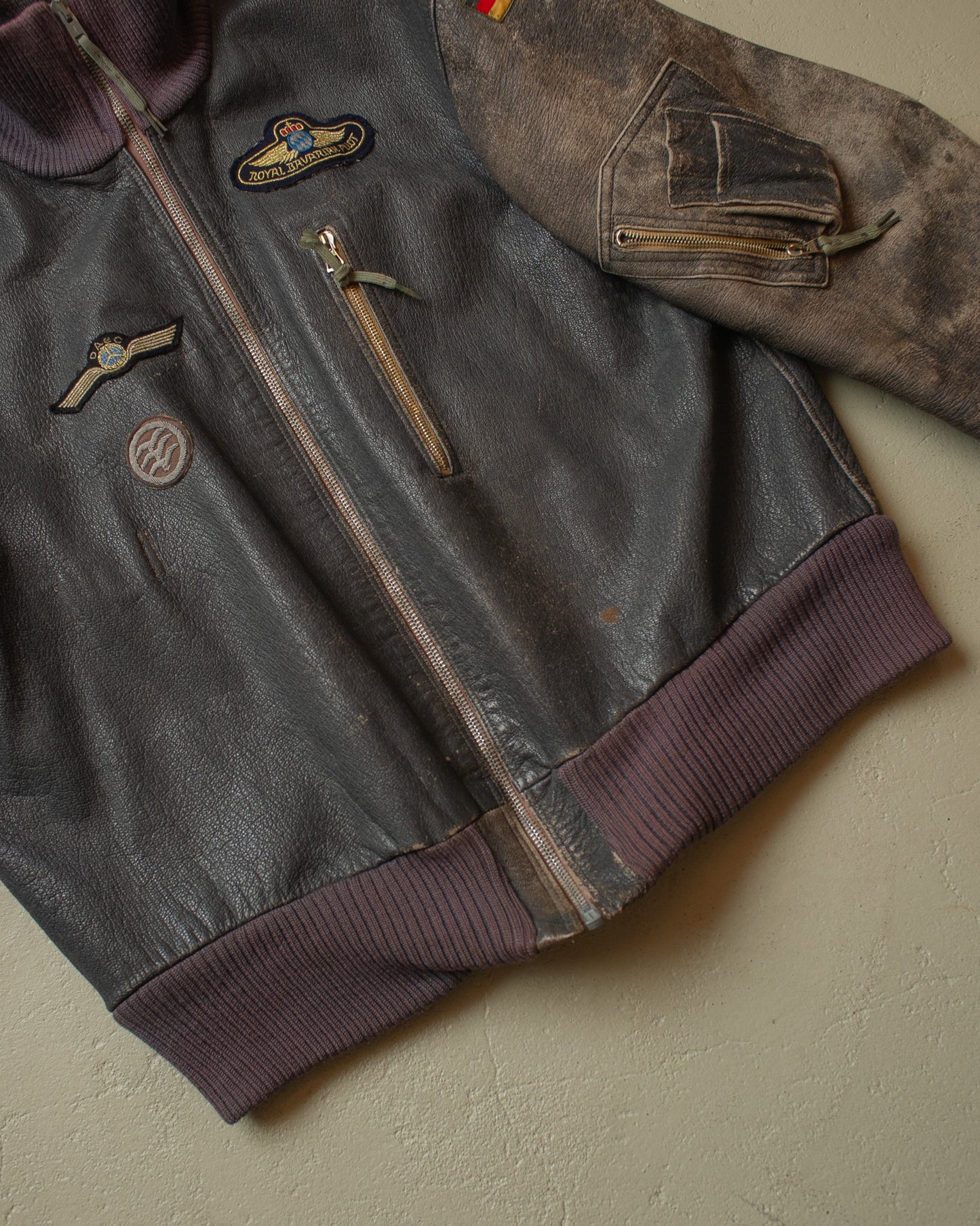 1967 Faded German Bundeswehr Flight Jacket grey/blue - M