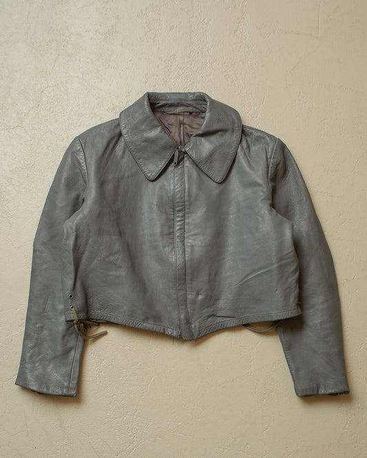 1979 German Navy Uboot Leather Jacket grey - S