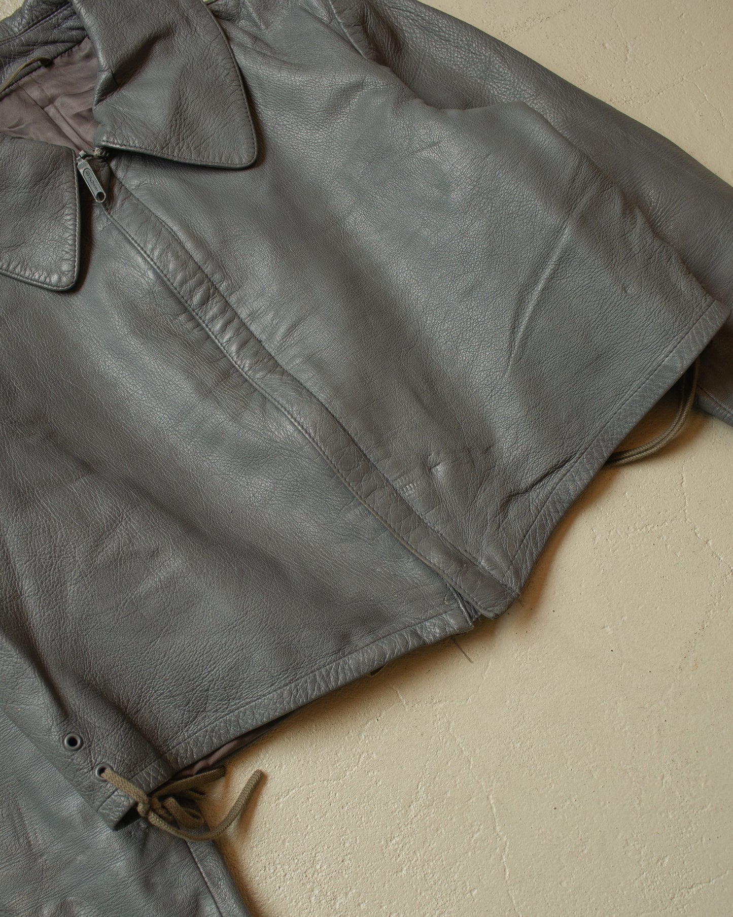 1979 German Navy Uboot Leather Jacket grey - S