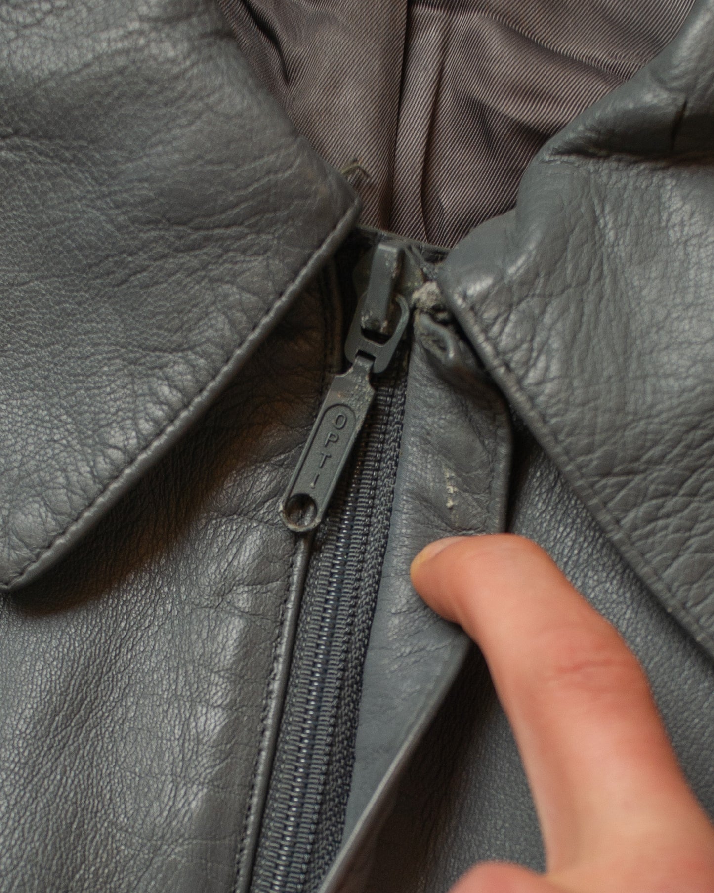 1979 German Navy Uboot Leather Jacket grey - S