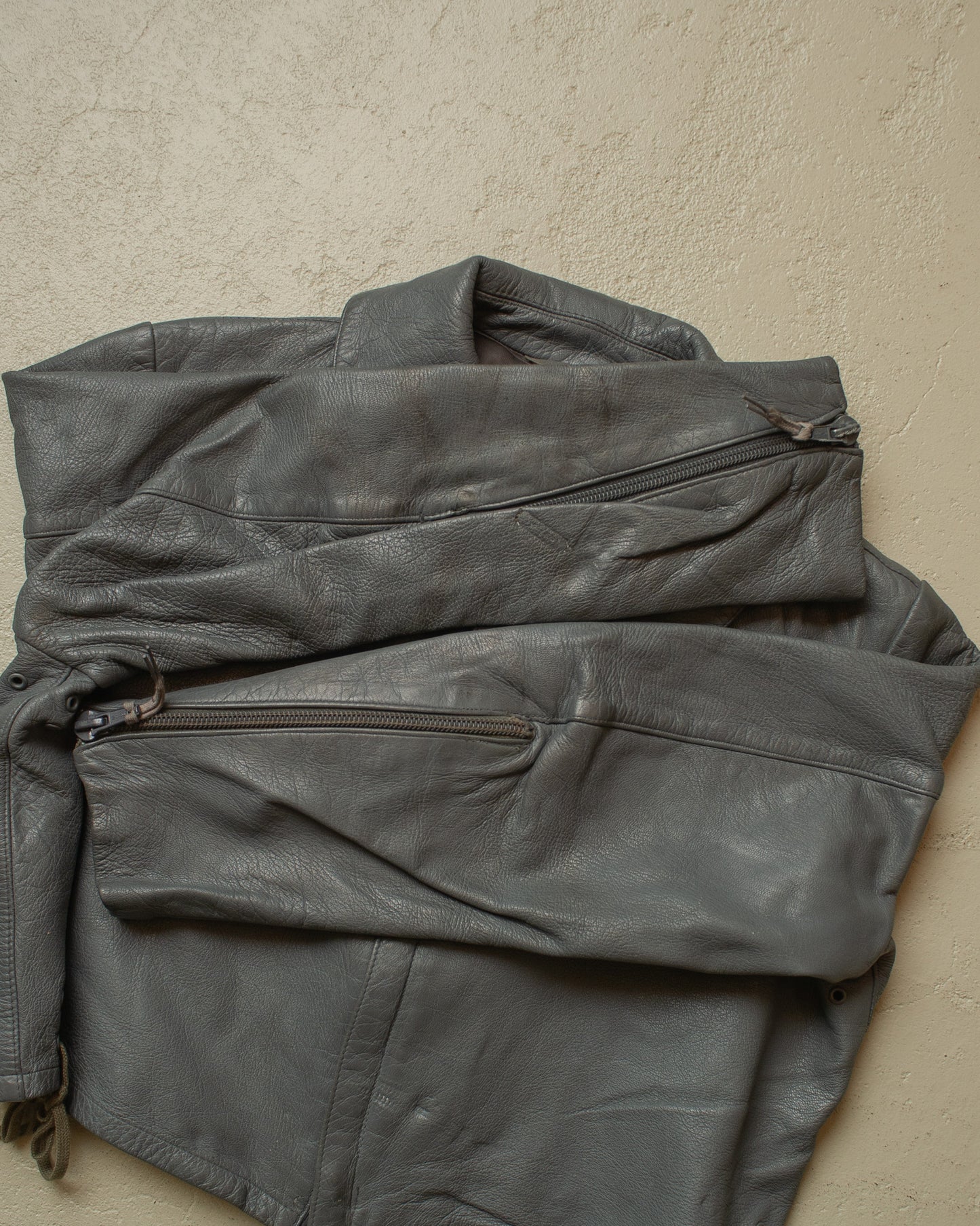 1979 German Navy Uboot Leather Jacket grey - S