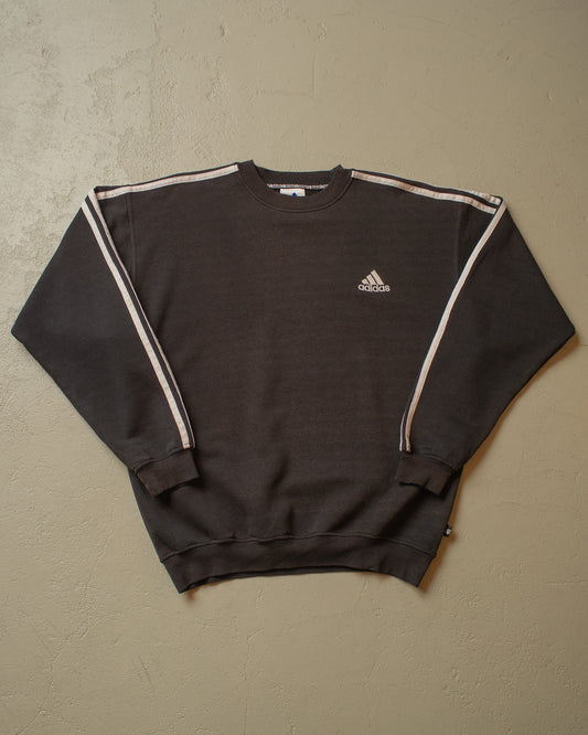 2000s Sunfaded Adidas Logo Sweatshirt black - L/XL