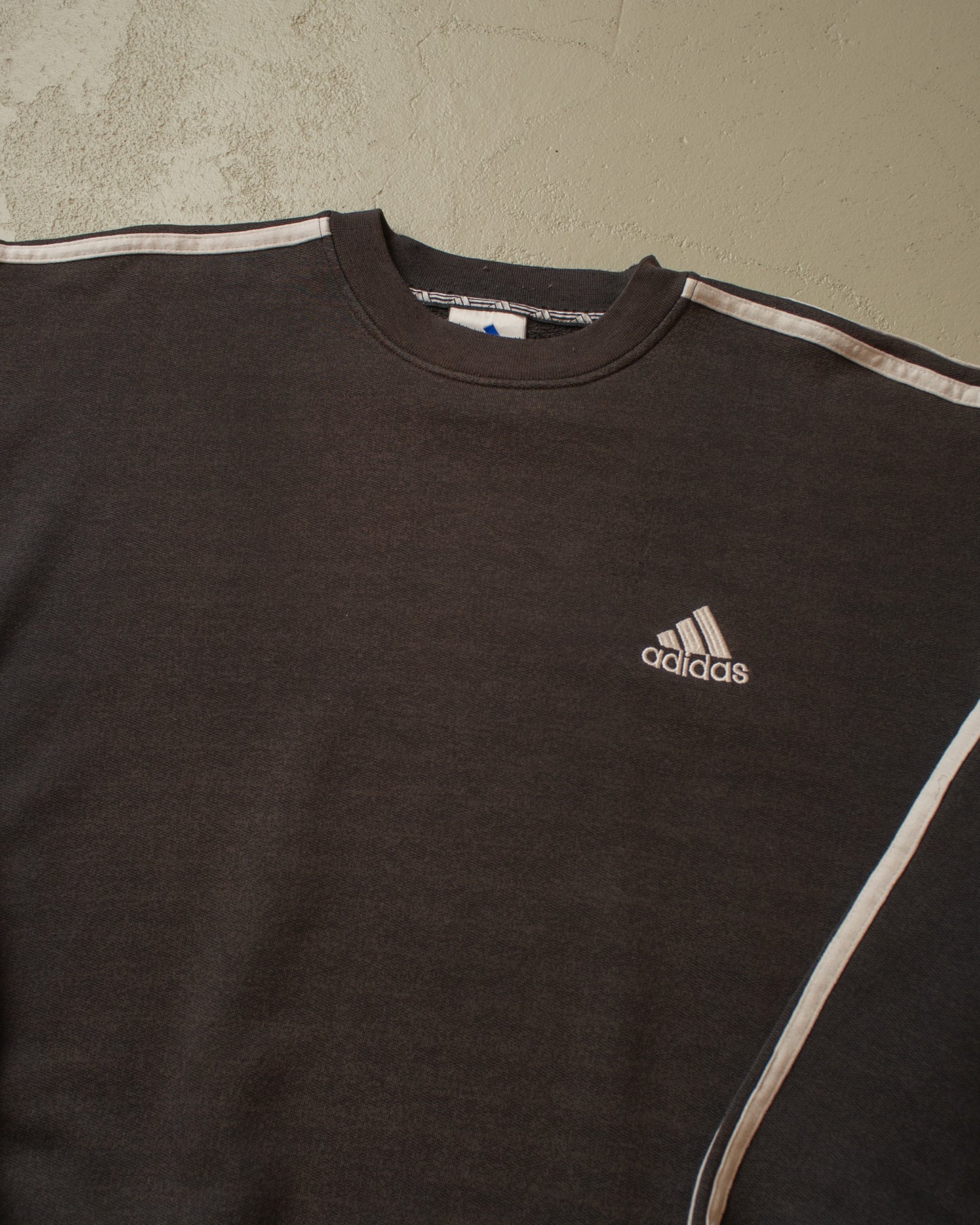 2000s Sunfaded Adidas Logo Sweatshirt black - L/XL