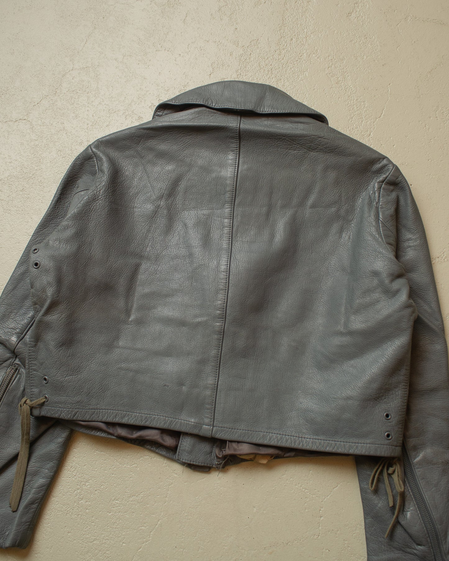 1979 German Navy Uboot Leather Jacket grey - S