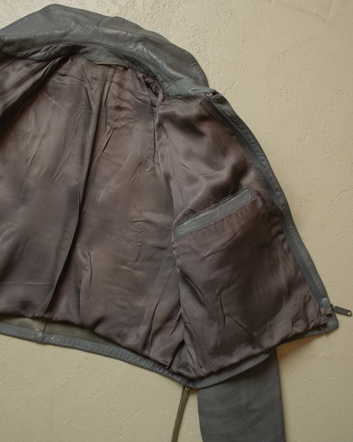 1979 German Navy Uboot Leather Jacket grey - S