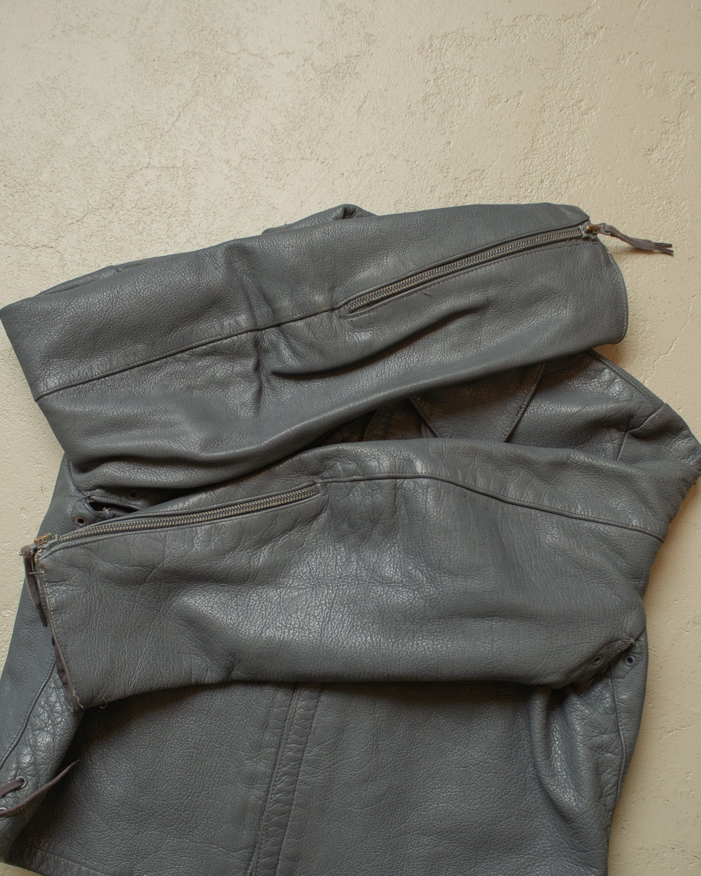 1970 German Navy Uboot Leather Jacket grey - M/L