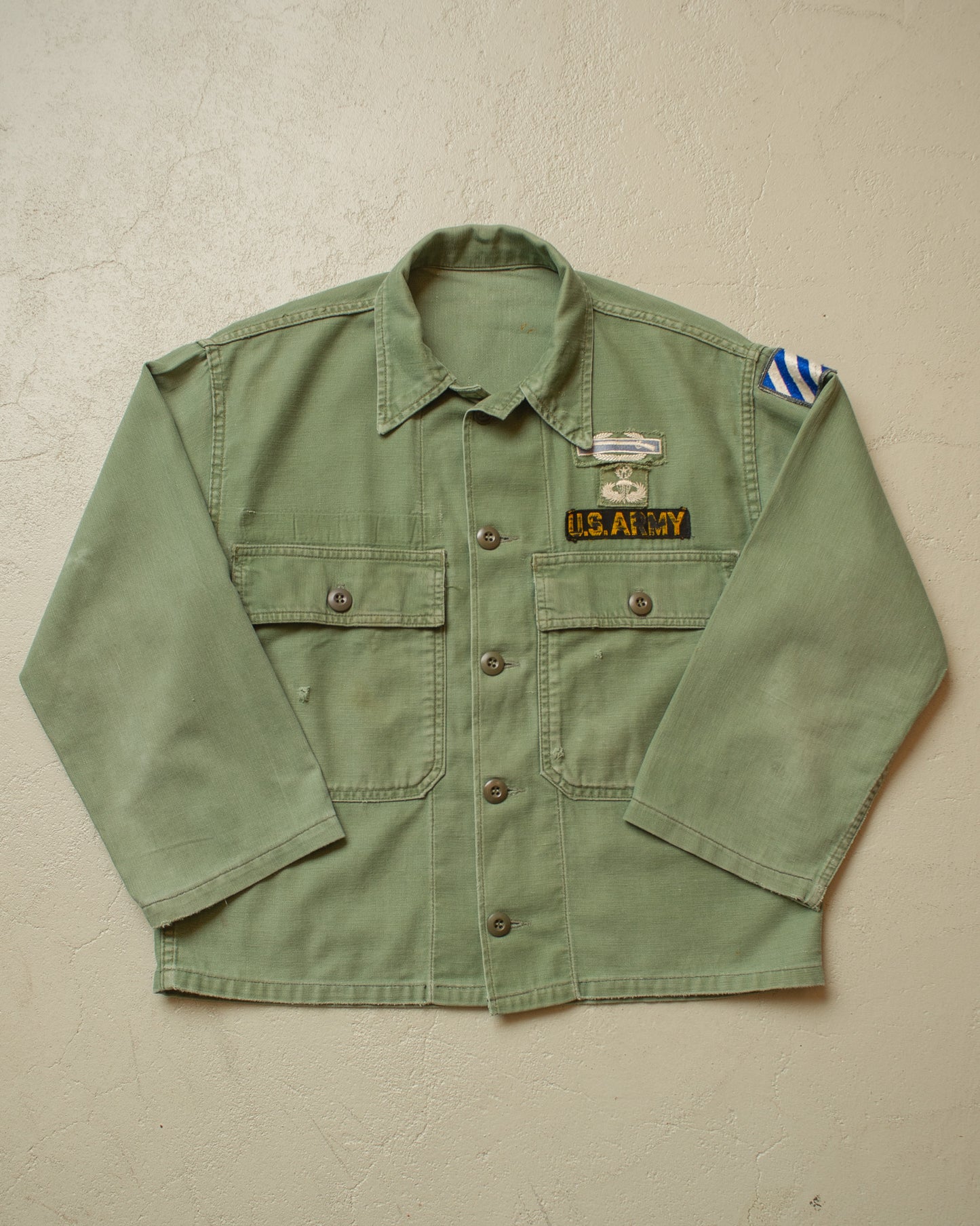 1960s/70s US Army OG-107 Cut Shirt green - S