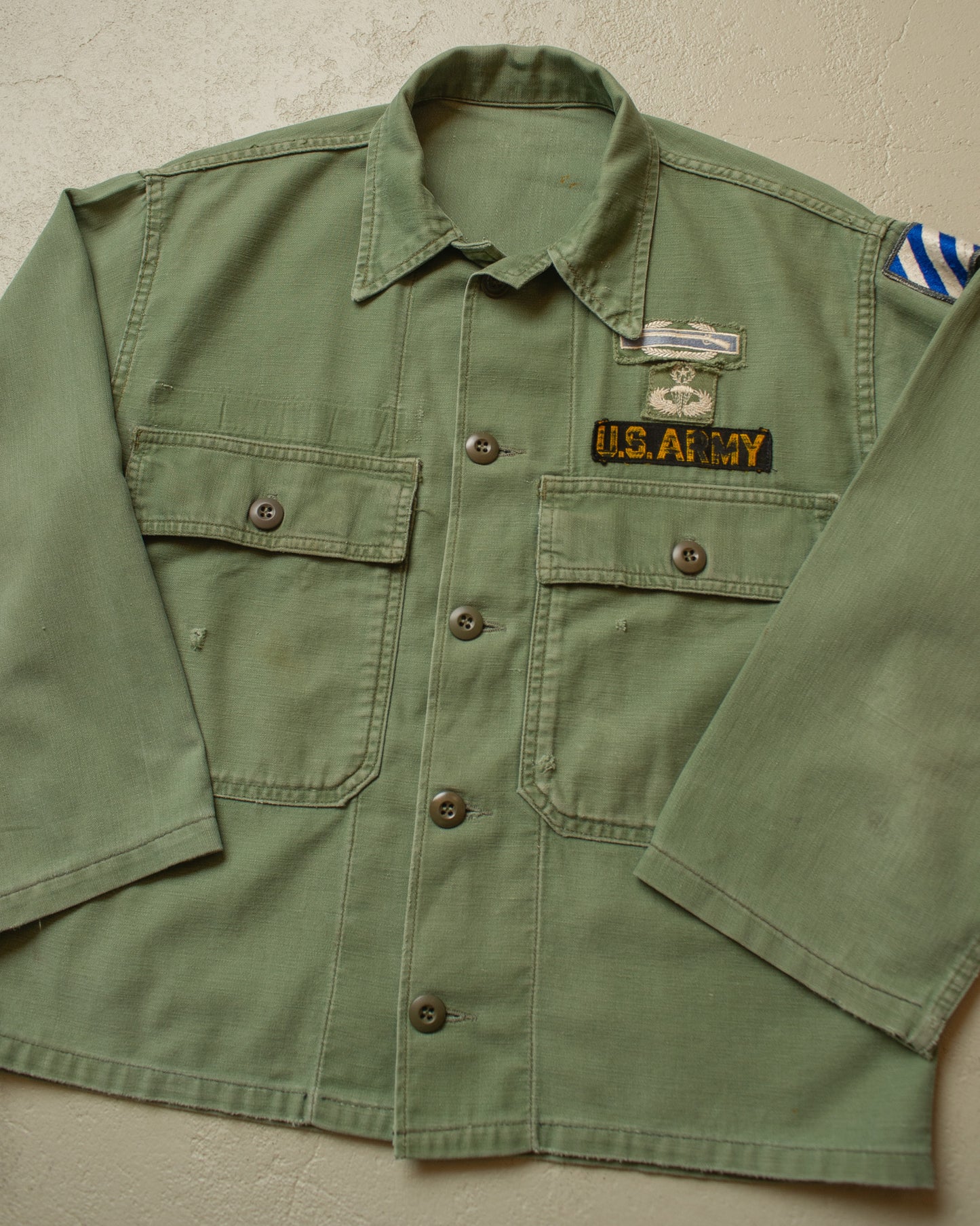 1960s/70s US Army OG-107 Cut Shirt green - S