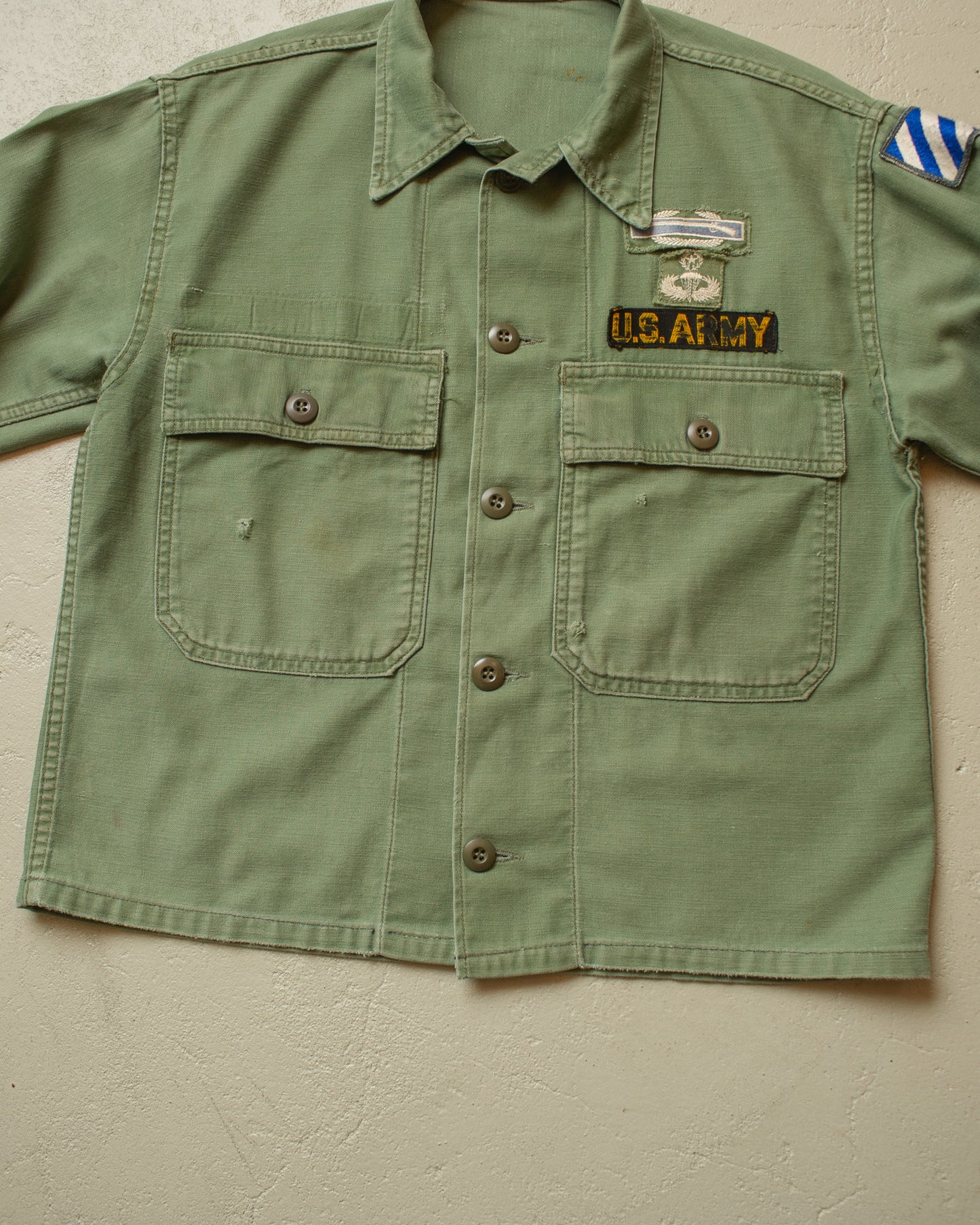 1960s/70s US Army OG-107 Cut Shirt green - S