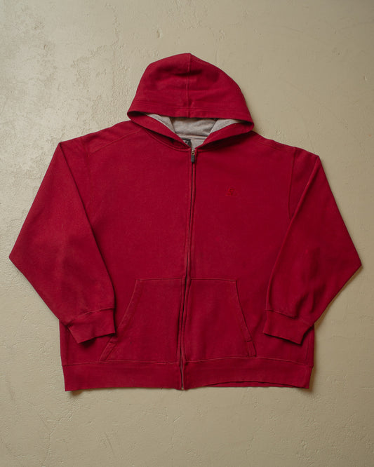 2000s Starter Logo Zip Hoodie burgundy - XL/XXL