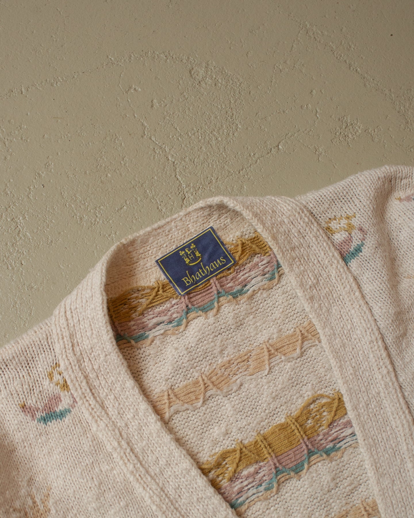 90s Duck Knit Cardigan creme - S/M