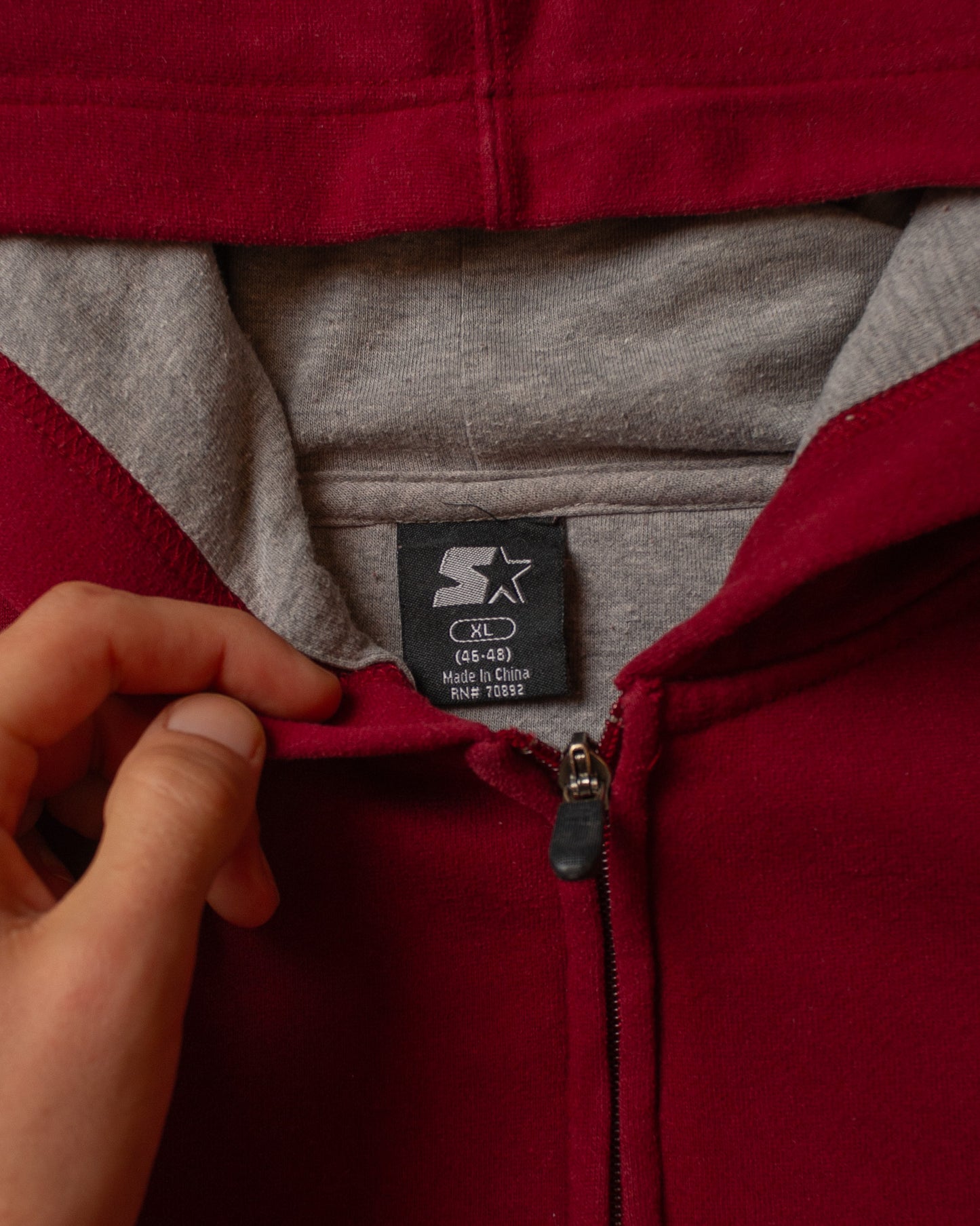 2000s Starter Logo Zip Hoodie burgundy - XL/XXL