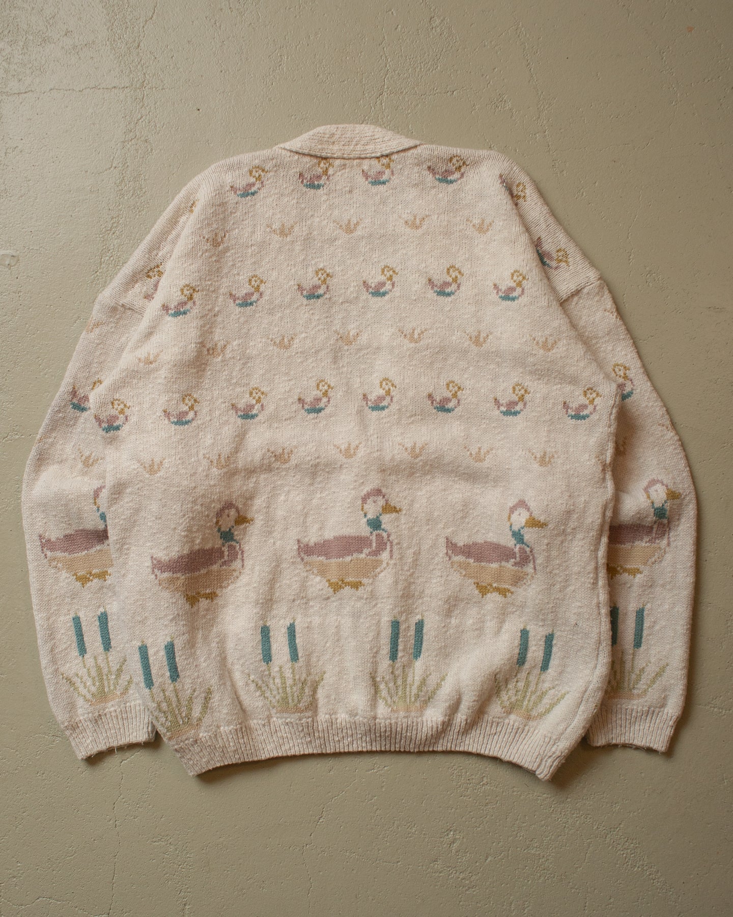 90s Duck Knit Cardigan creme - S/M