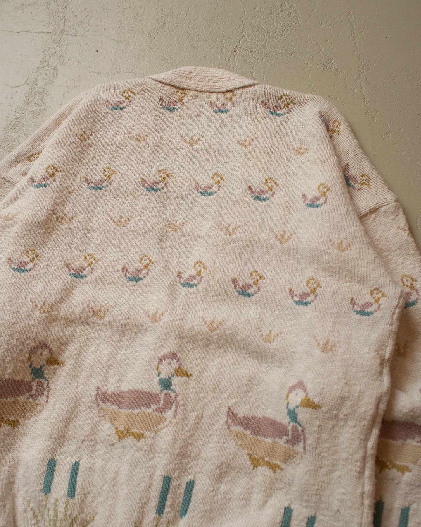 90s Duck Knit Cardigan creme - S/M