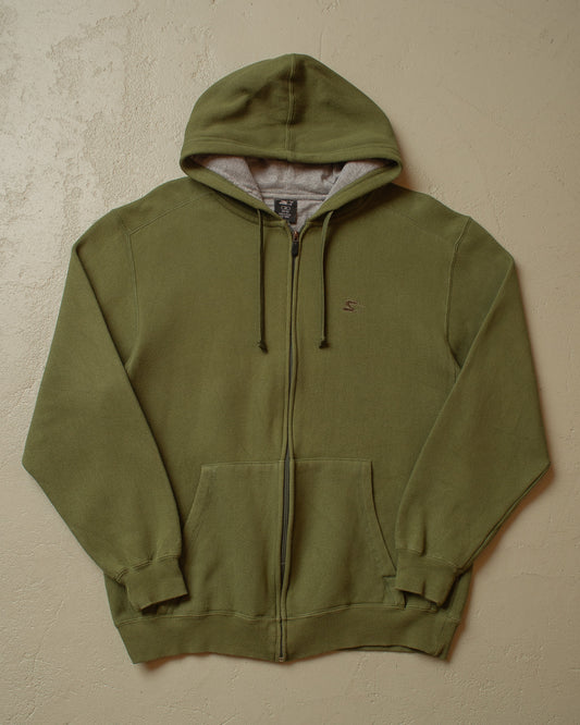 2000s Starter Logo Zip Hoodie khaki - M/L