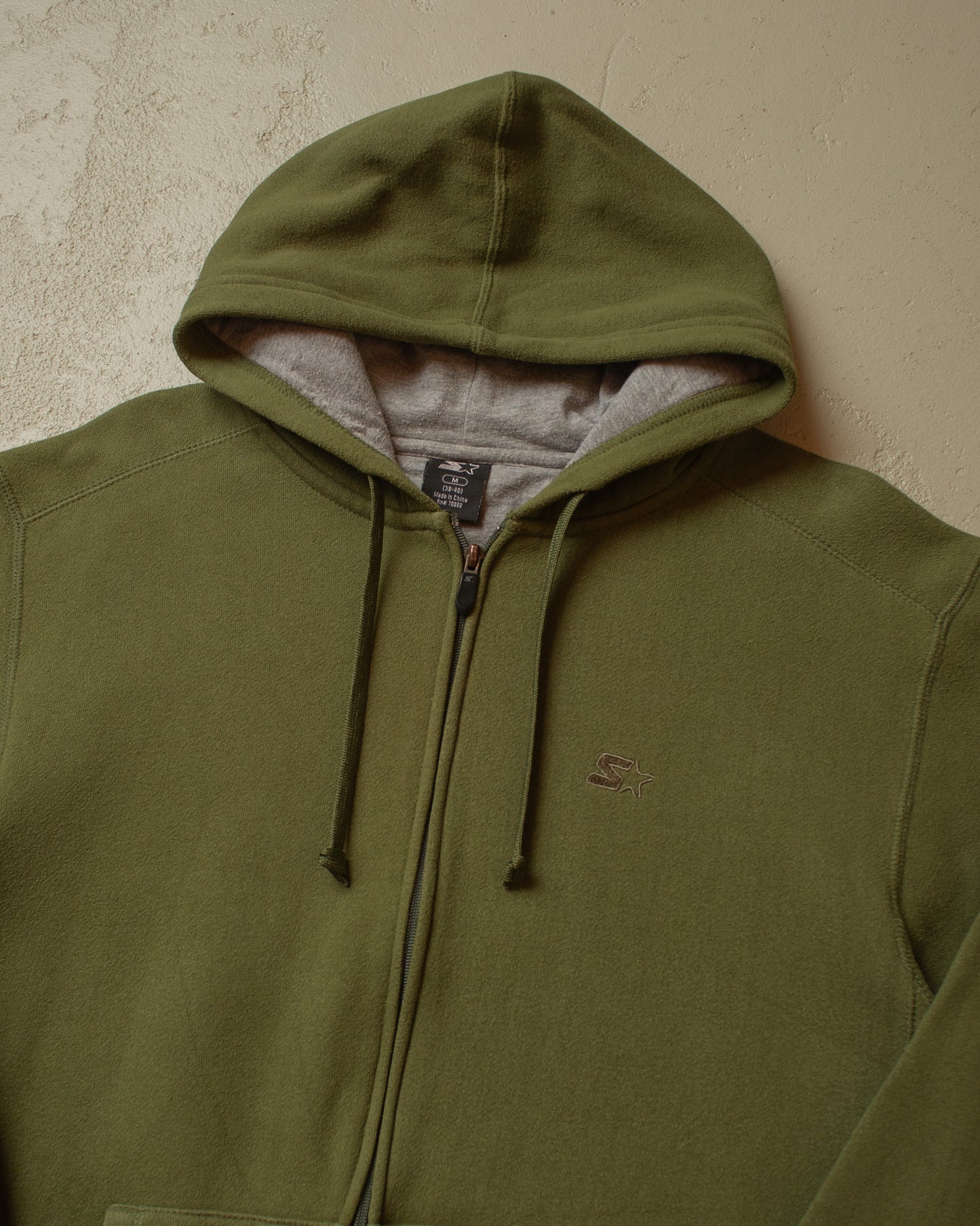 2000s Starter Logo Zip Hoodie khaki - M/L